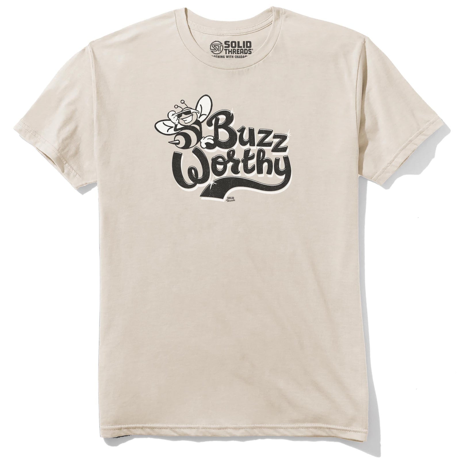 Buzzworthy Cool Staple T-shirt in Natural - Front View