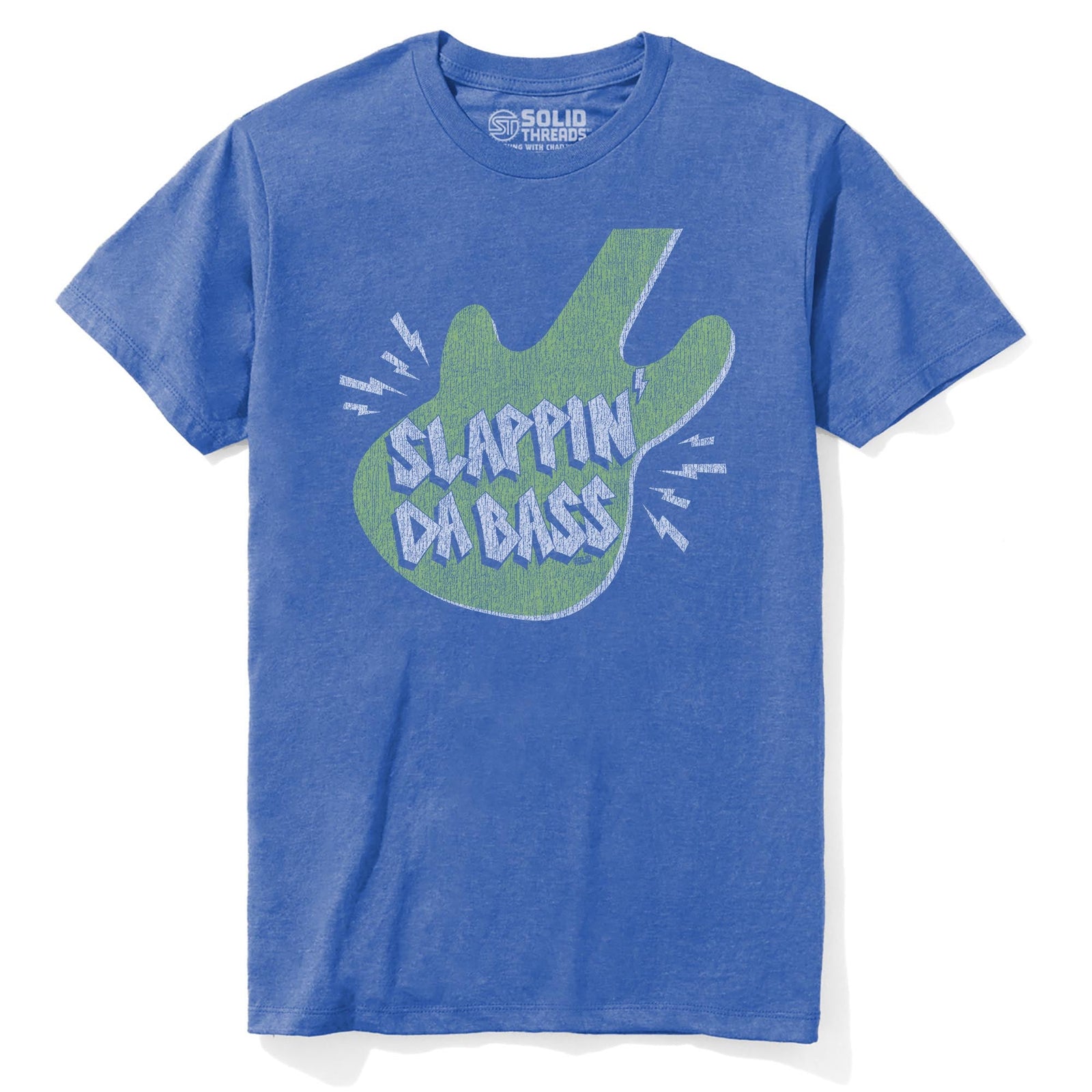 Slappin' Da Bass Vintage Staple T-shirt in Royal Heather - Front View