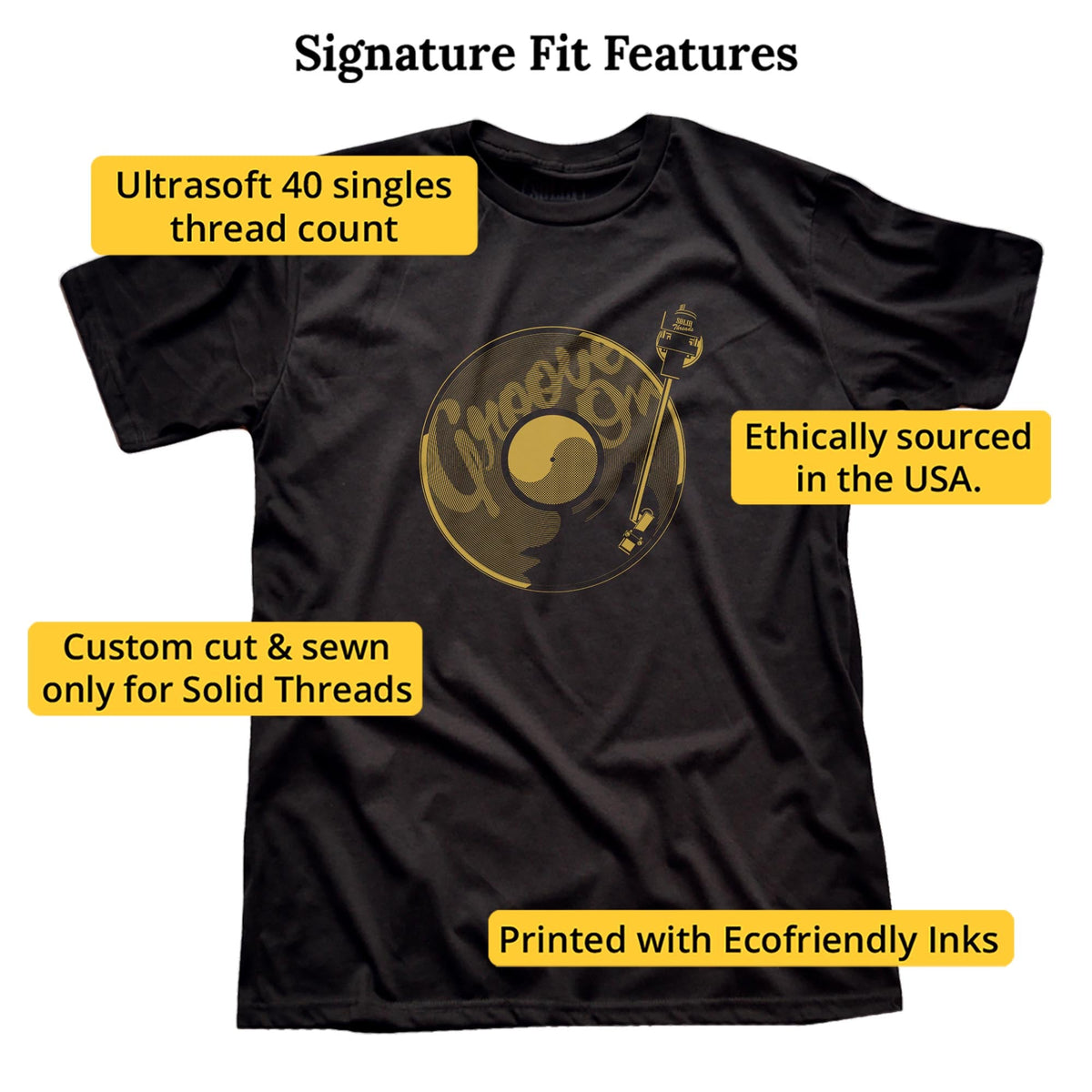 Groove On Cool Signature T-shirt in Black - Fit Attributes