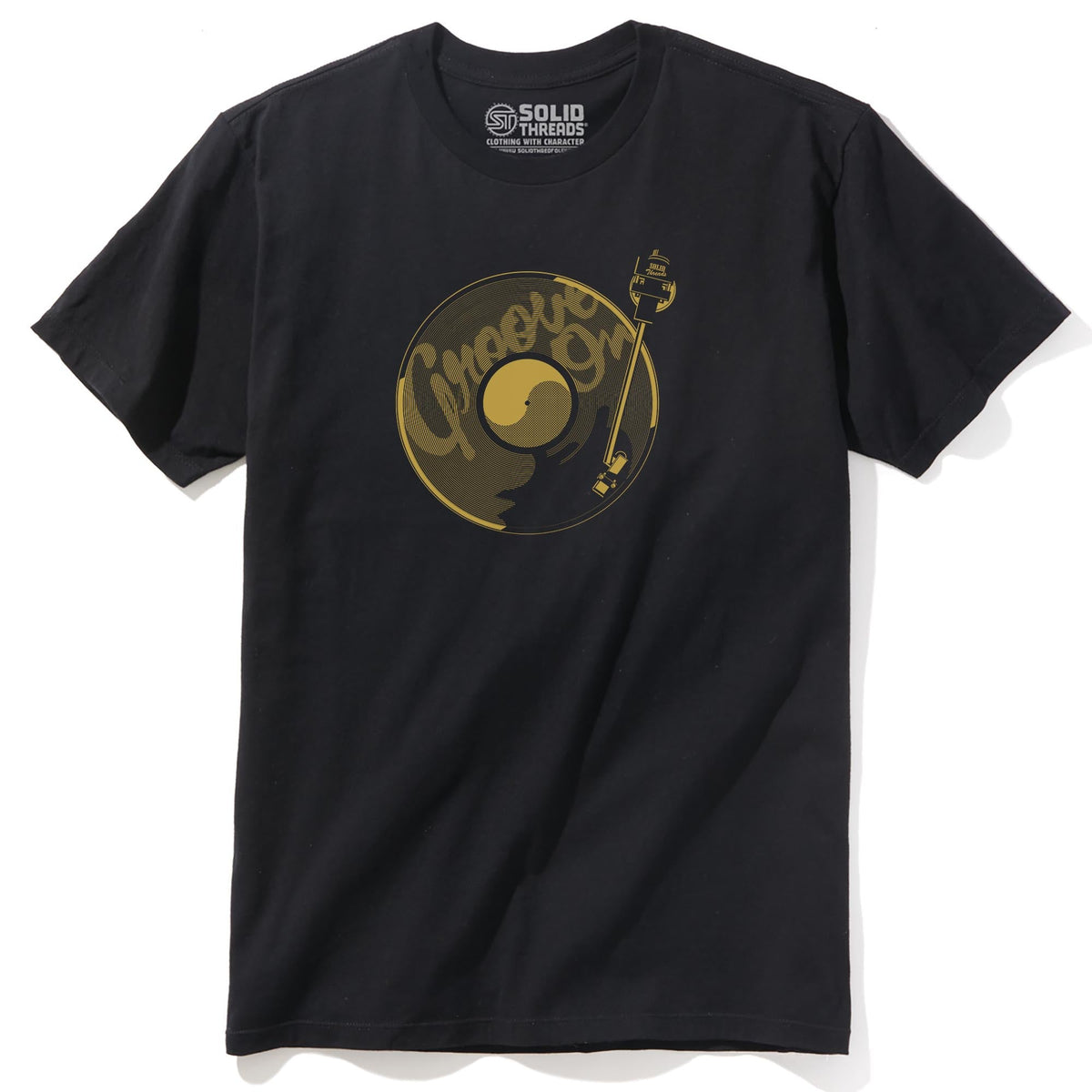 Groove On Cool Staple T-shirt in Black - Front View