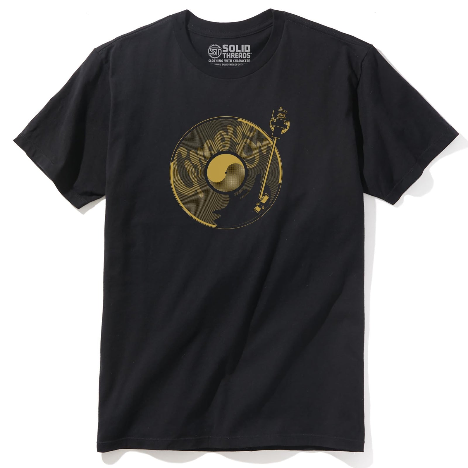 Groove On Cool Staple T-shirt in Black - Front View