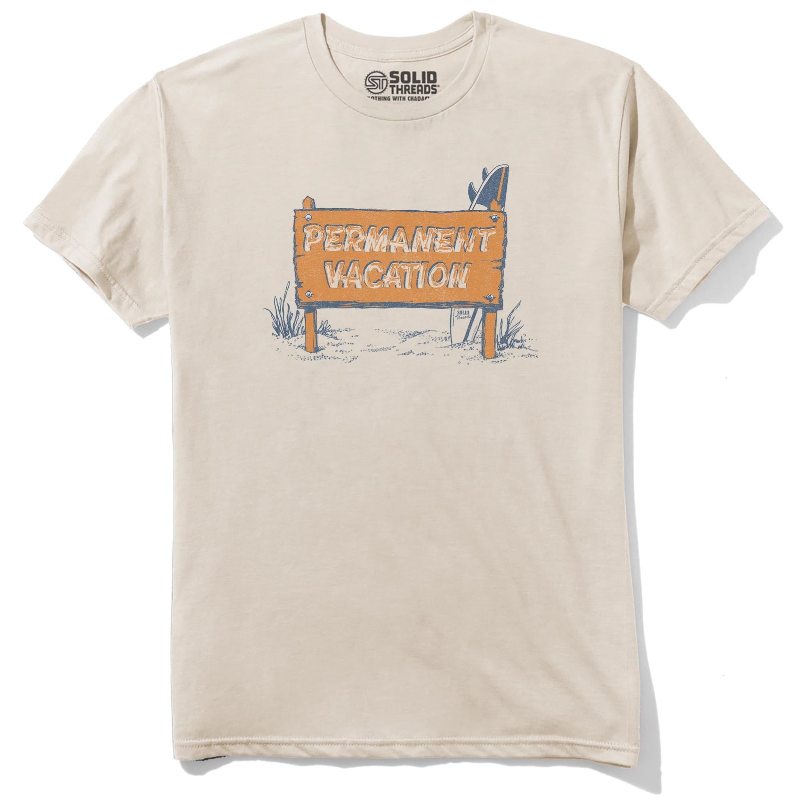 Permanent Vacation Vintage Staple T-shirt in Natural - Front View