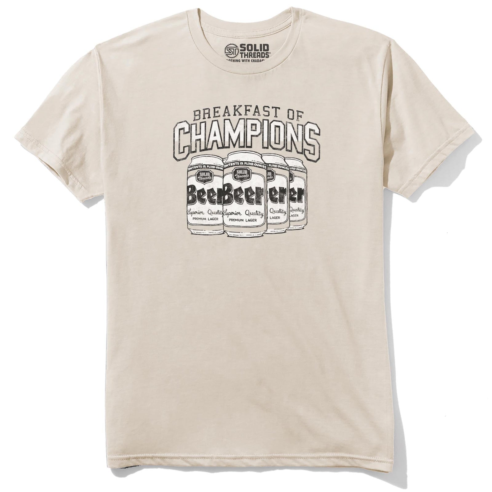 Breakfast Of Champions Vintage Staple T-shirt in Natural - Front View