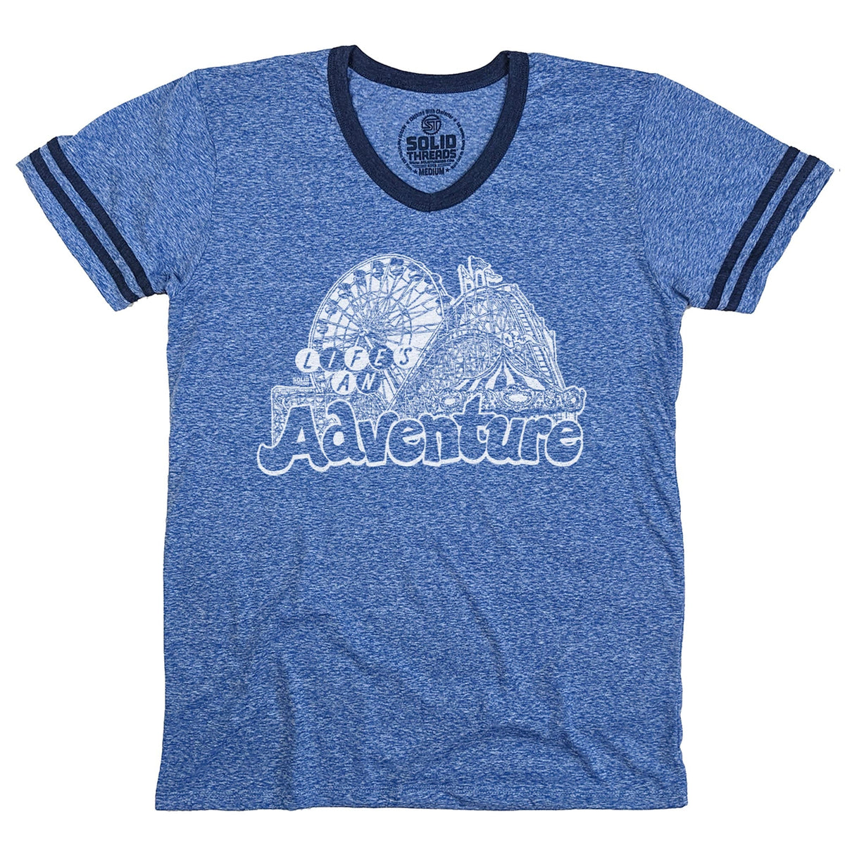 Life&#39;s An Adventure Vintage V-neck T-shirt | SOLID THREADS