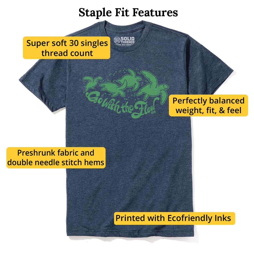 Go With The Flow Vintage Staple T-shirt in Navy Heather - Fit Attributes