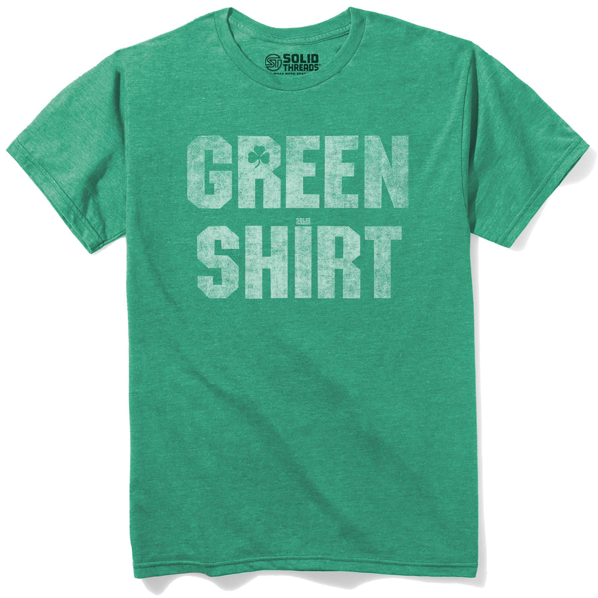 Green Shirt Cool Staple T-shirt in Kelly Heather - Front View