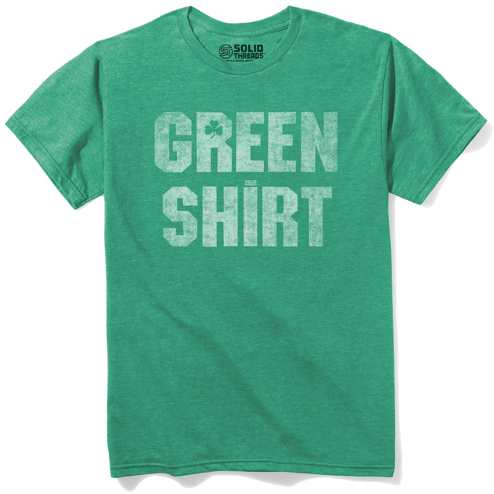 Green Shirt Cool Staple T-shirt in Kelly Heather - Front View