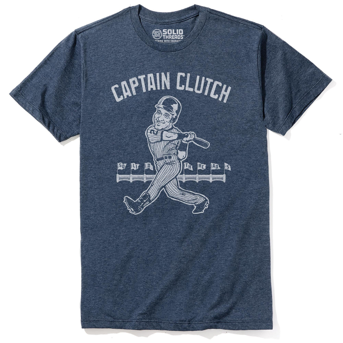 Captain Clutch Cool Staple T-shirt in Navy Heather - Front View