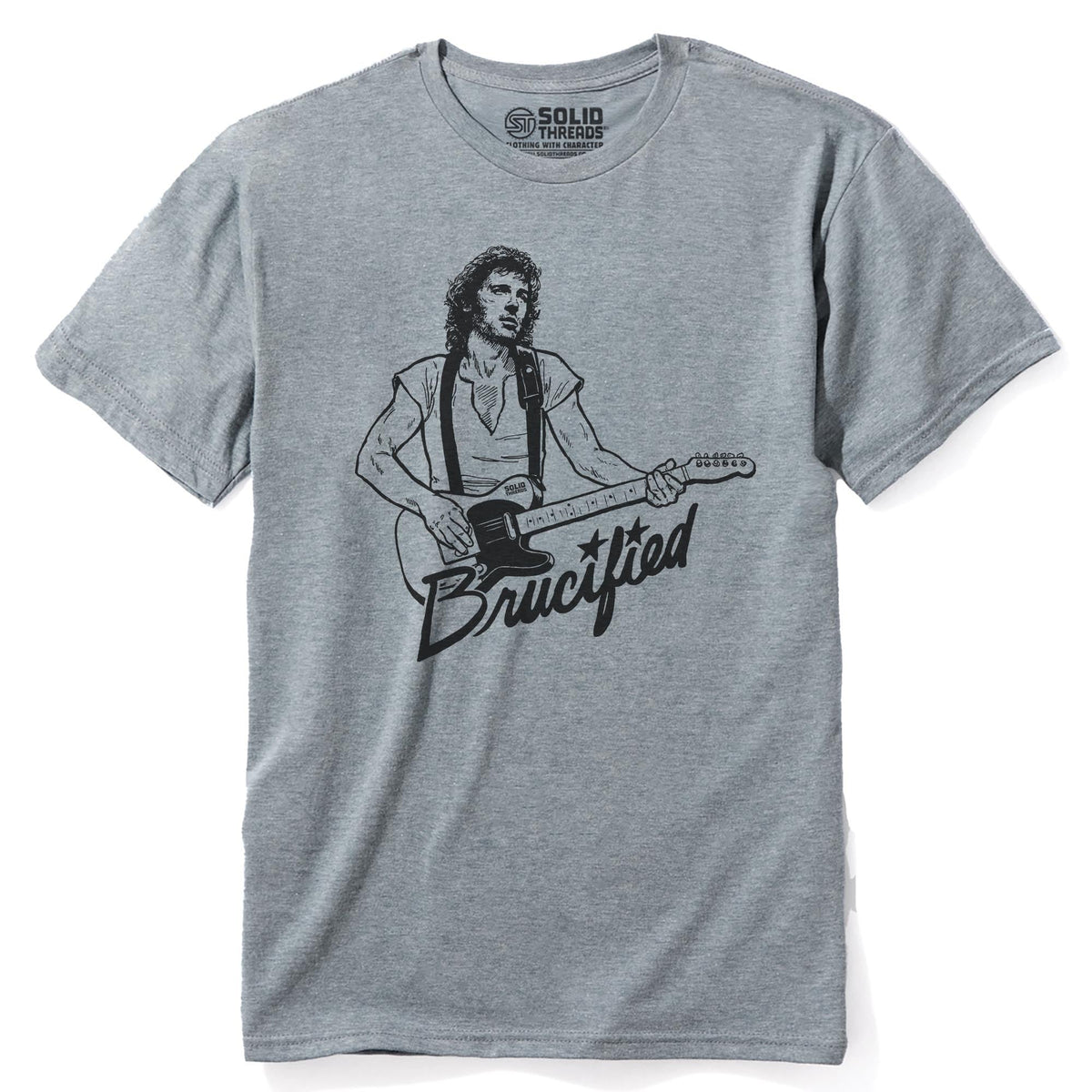 Brucified Cool Staple T-shirt in Ash Heather - Front View
