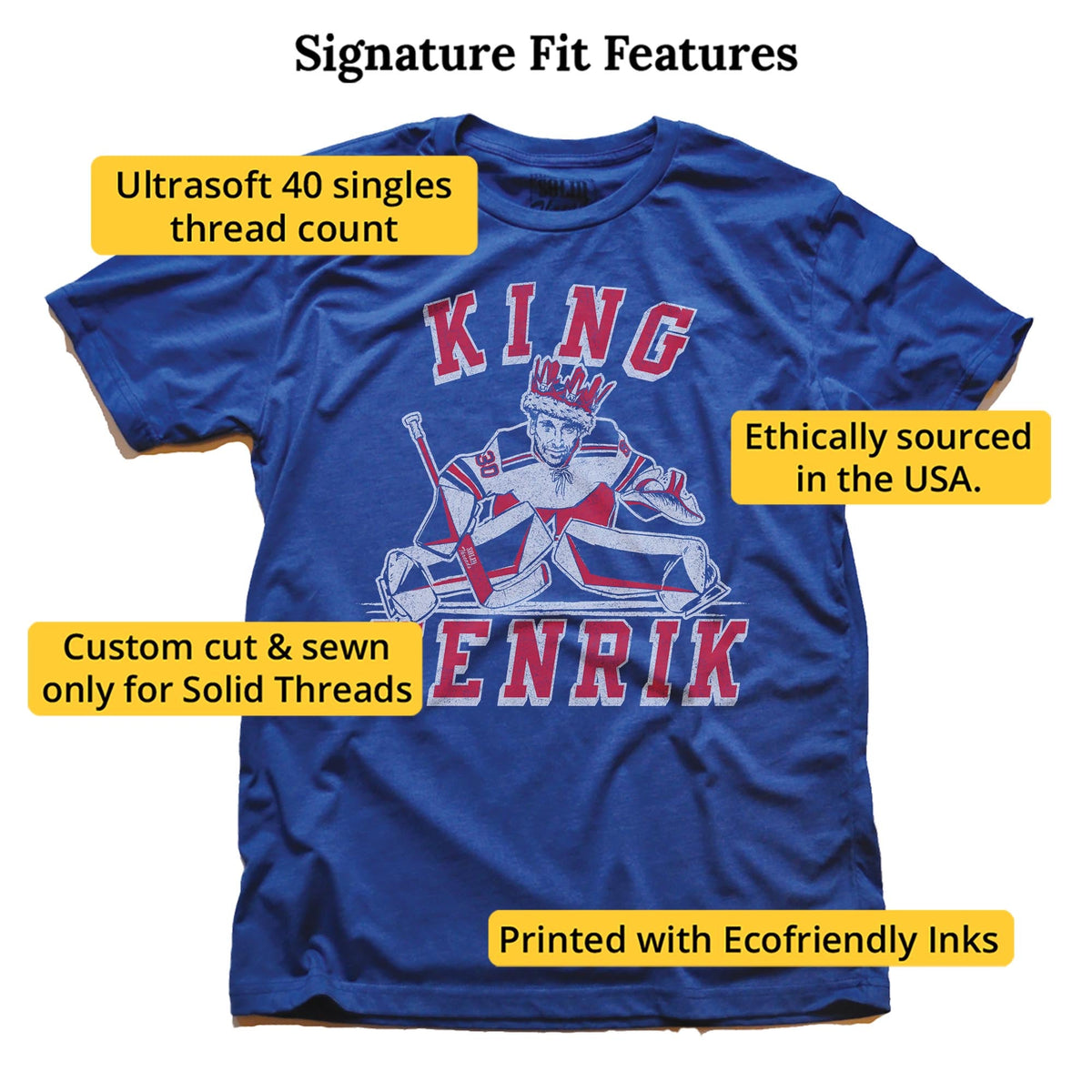 King Henrik Cool Signature T-shirt in Royal - Fit Attributes