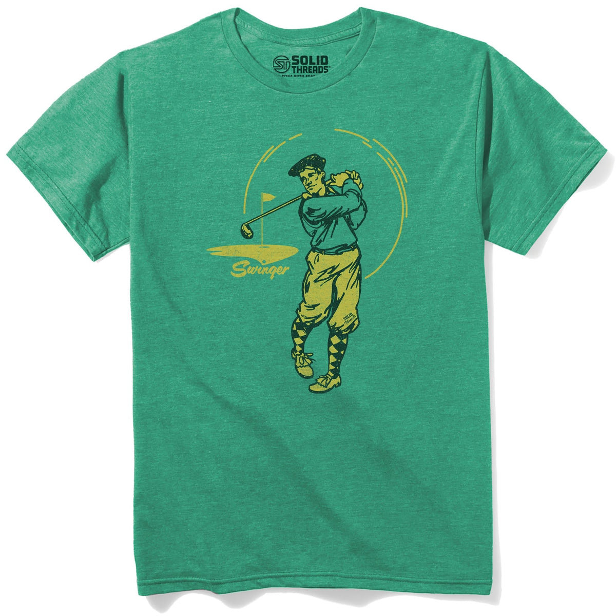 Swinger Vintage Staple T-shirt in Kelly Heather - Front View