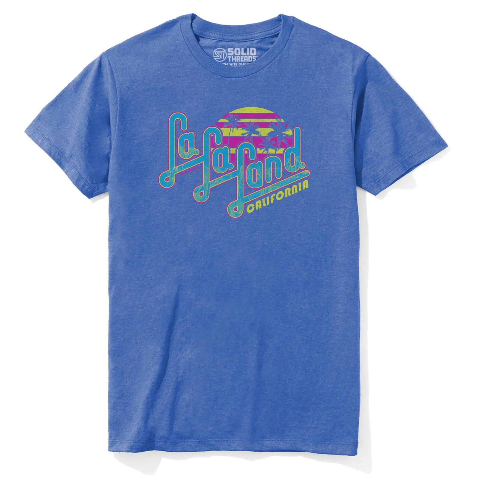 La La Land Cool Staple T-shirt in Royal Heather - Front View