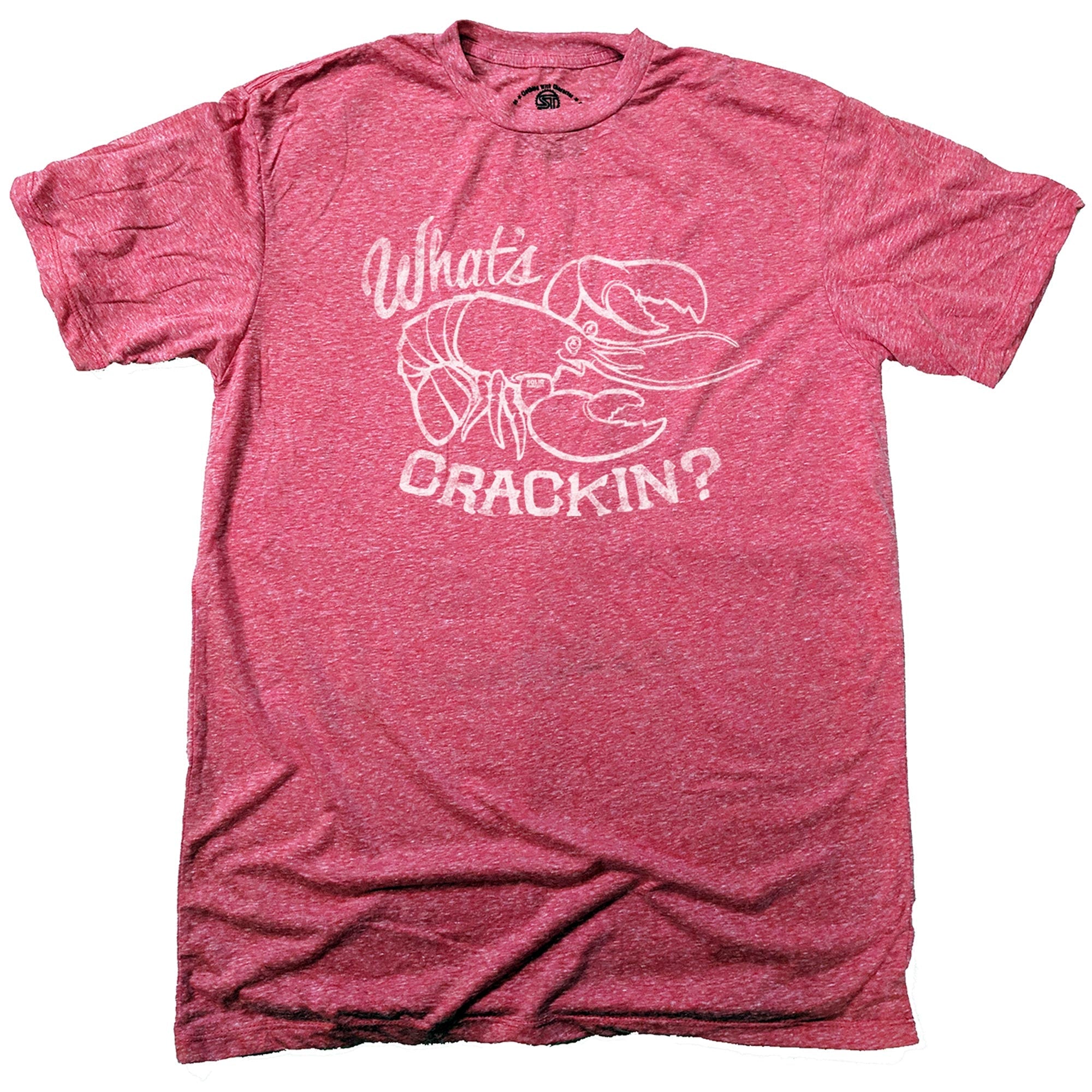 Vintage Men's What's Crackin Funny Graphic Tee | Retro Summer Lobster Feast T-shirt | SOLID THREADS