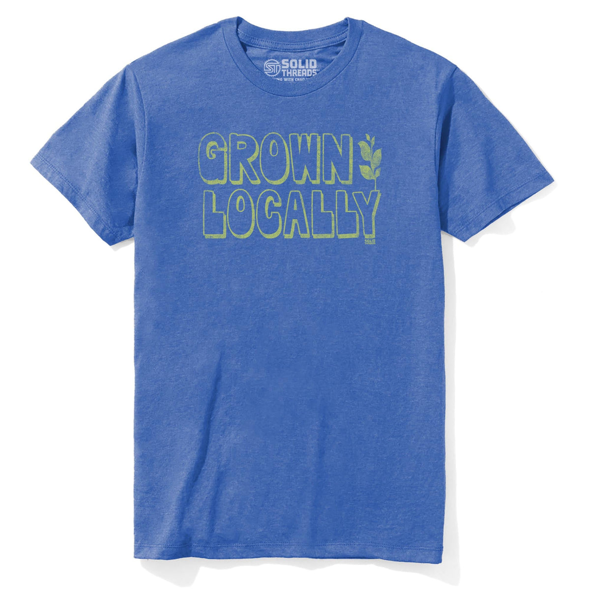 Grown Locally Cool Staple T-shirt in Royal Heather - Front View