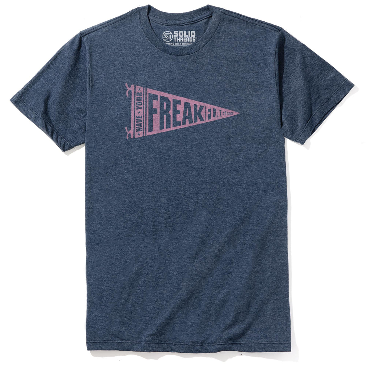 Wave Your Freak Flag Cool Staple T-shirt in Navy Heather - Front View