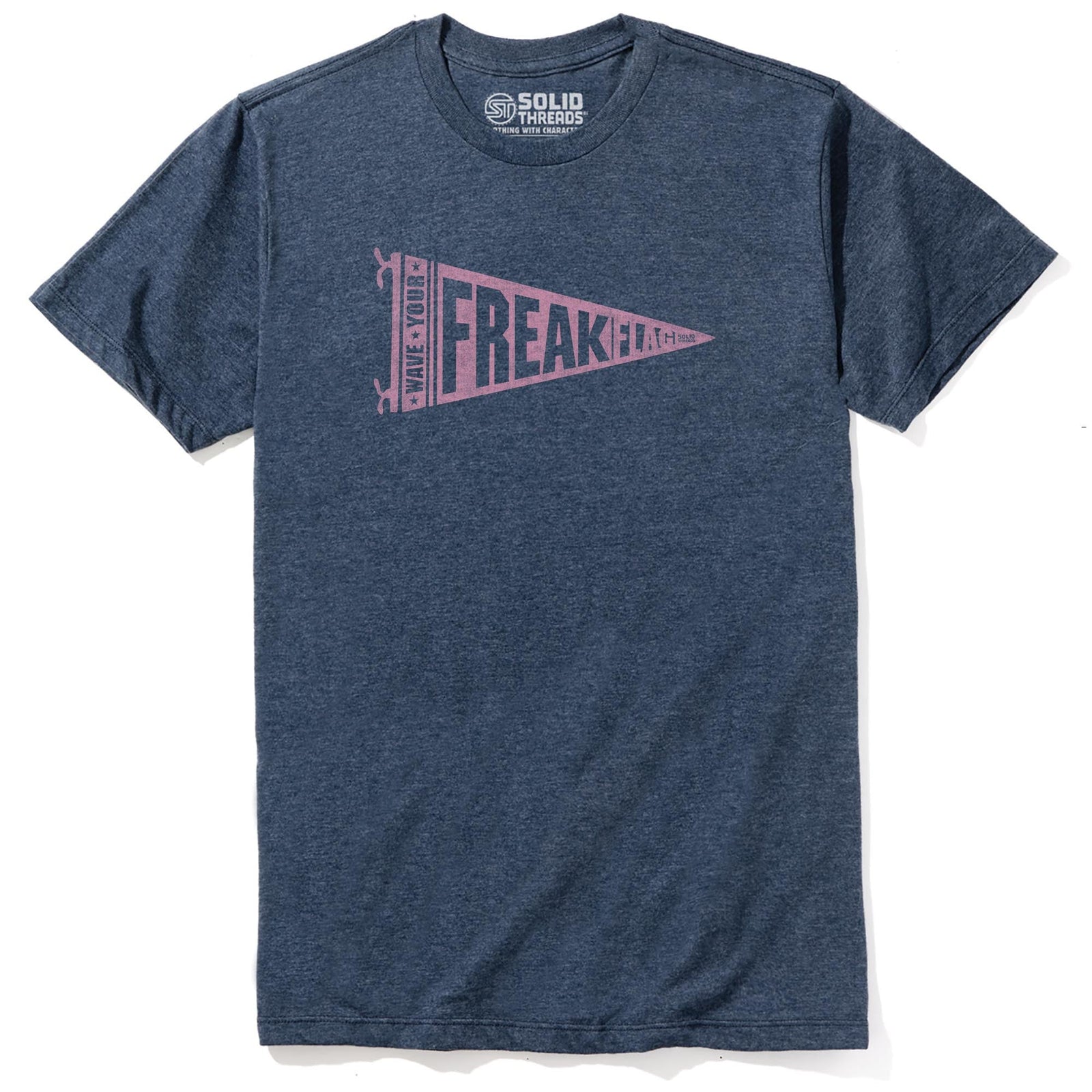 Wave Your Freak Flag Cool Staple T-shirt in Navy Heather - Front View