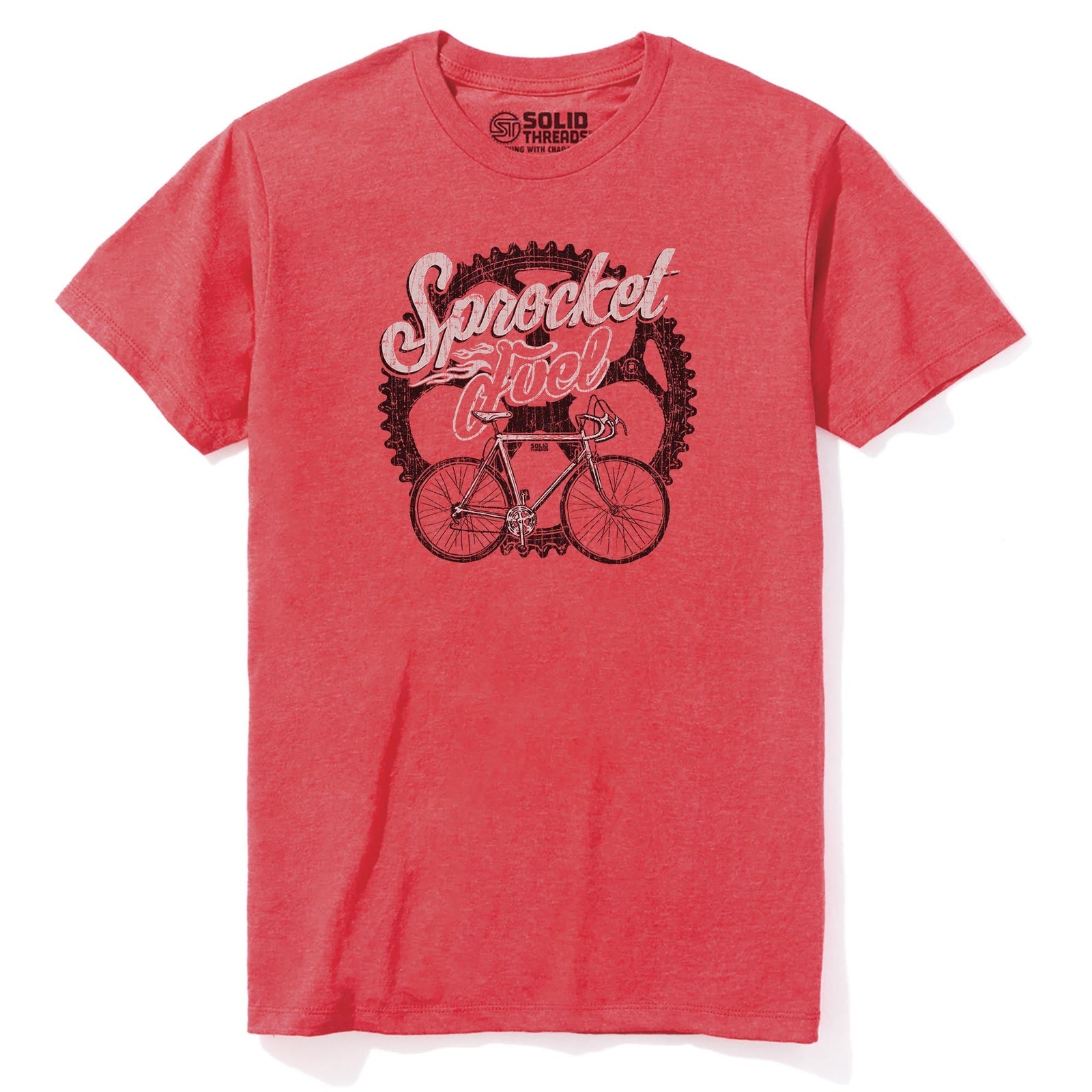 Sprocket Fuel Vintage Staple T-shirt in Red Heather - Front View
