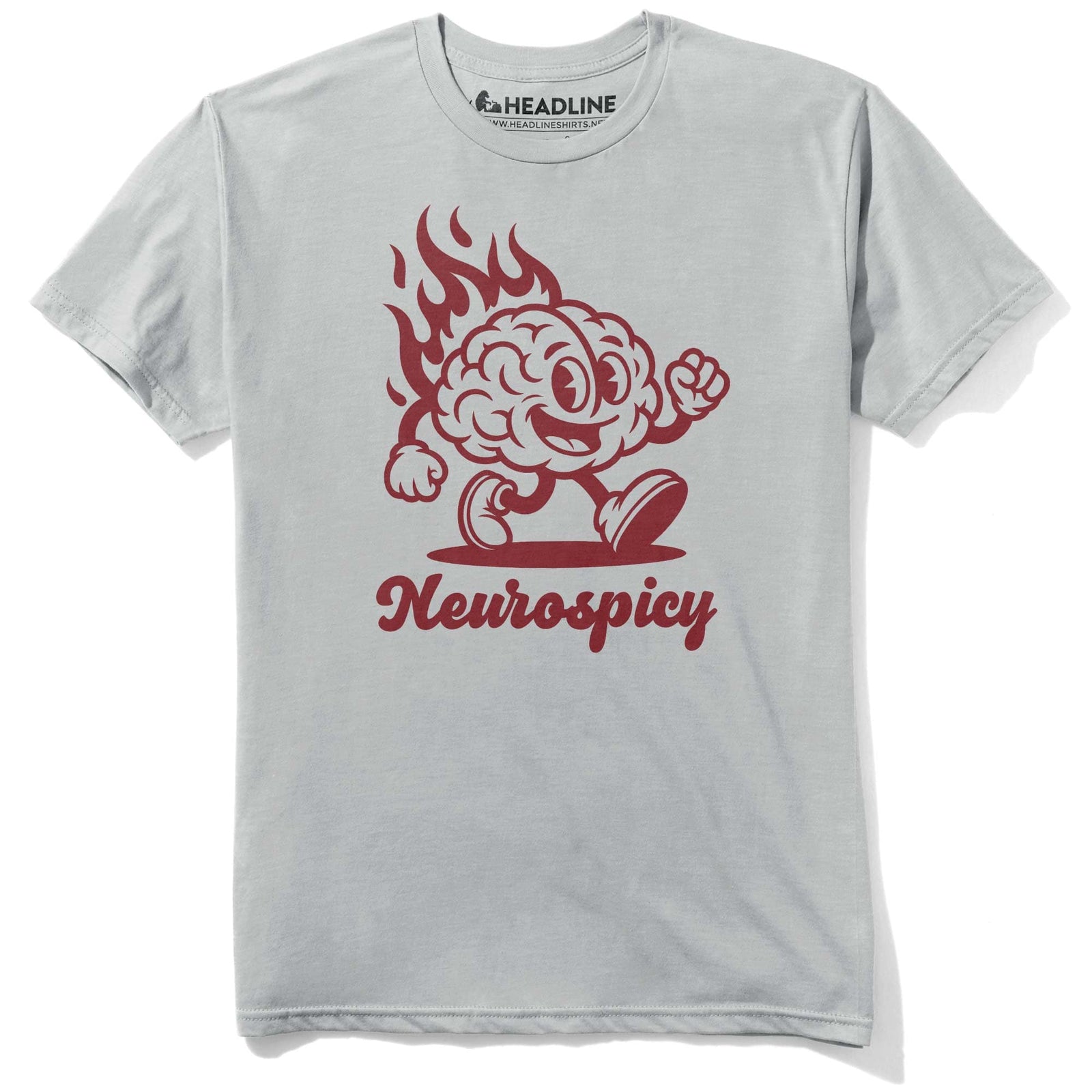 Men's Neurospicy Funny Graphic T-Shirt | Designer Brain Mental Health Tee | Solid Threads