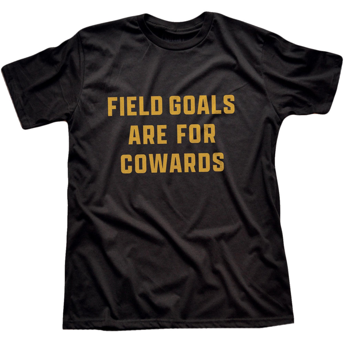 Men&#39;s Field Goals Are For Cowards Cool Signature T-Shirt in Black   Fit Attributes