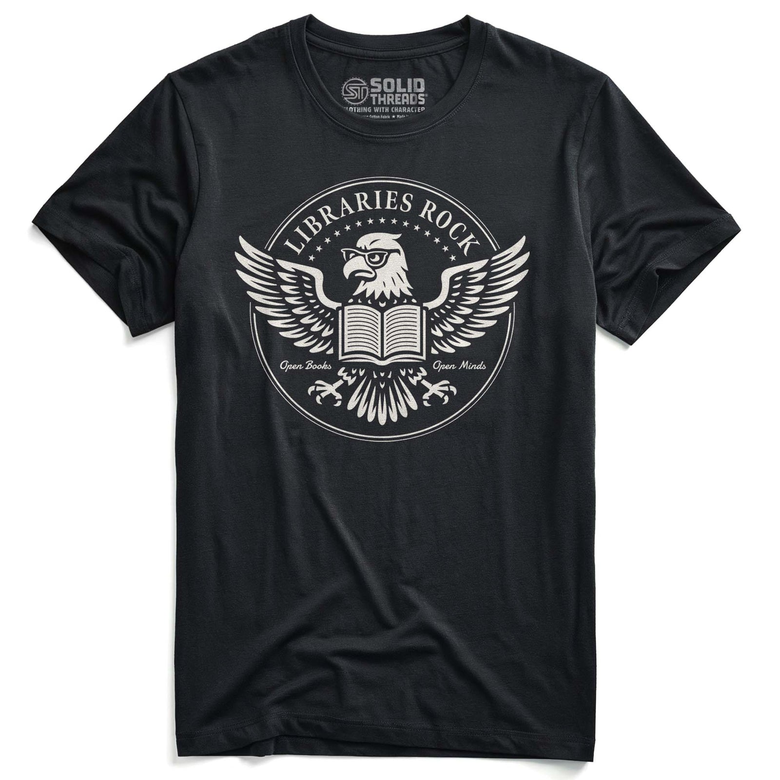 Men's Libraries Rock Cool Signature T-Shirt in Black - Front View