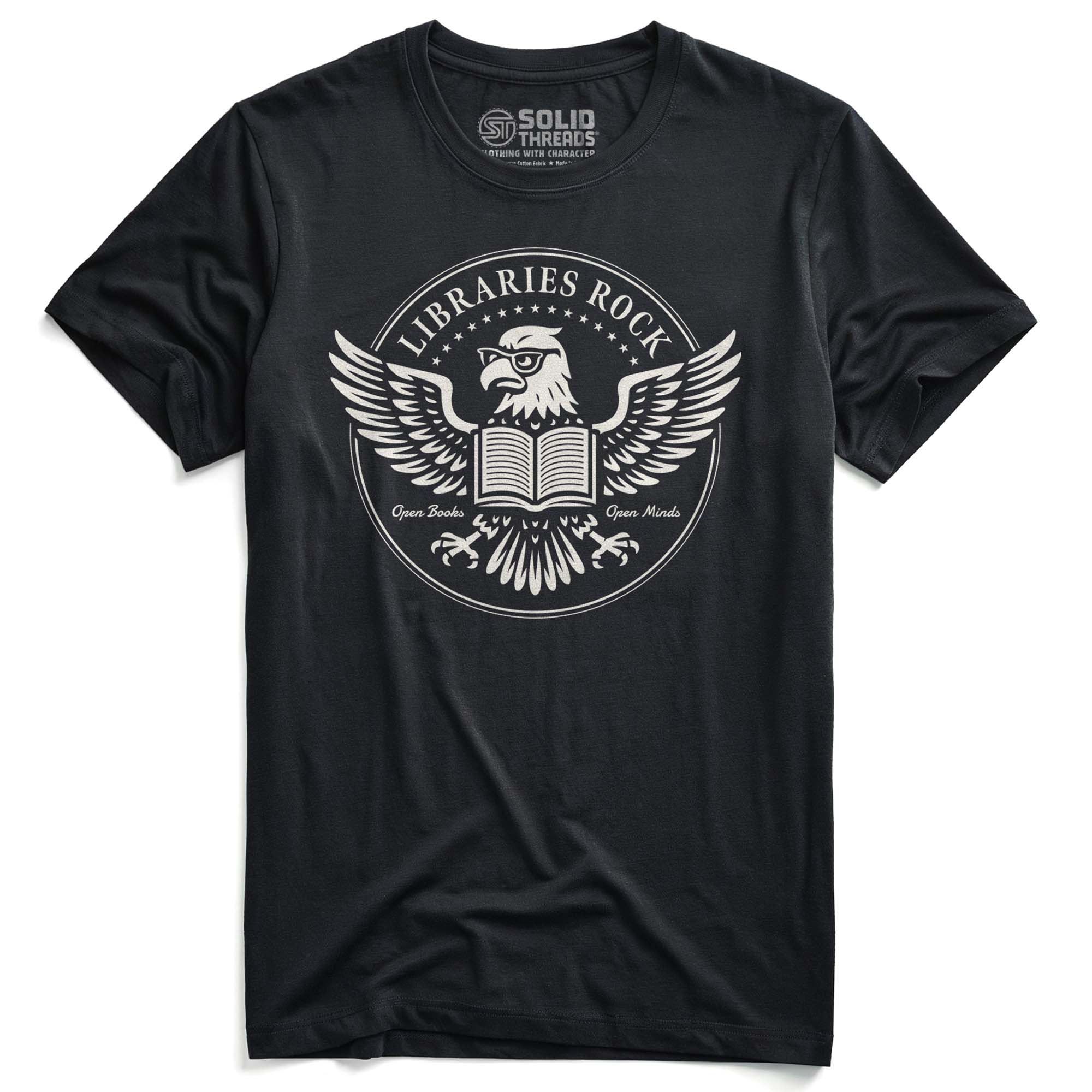 Men's Libraries Rock Cool Signature T-Shirt in Black - Front View