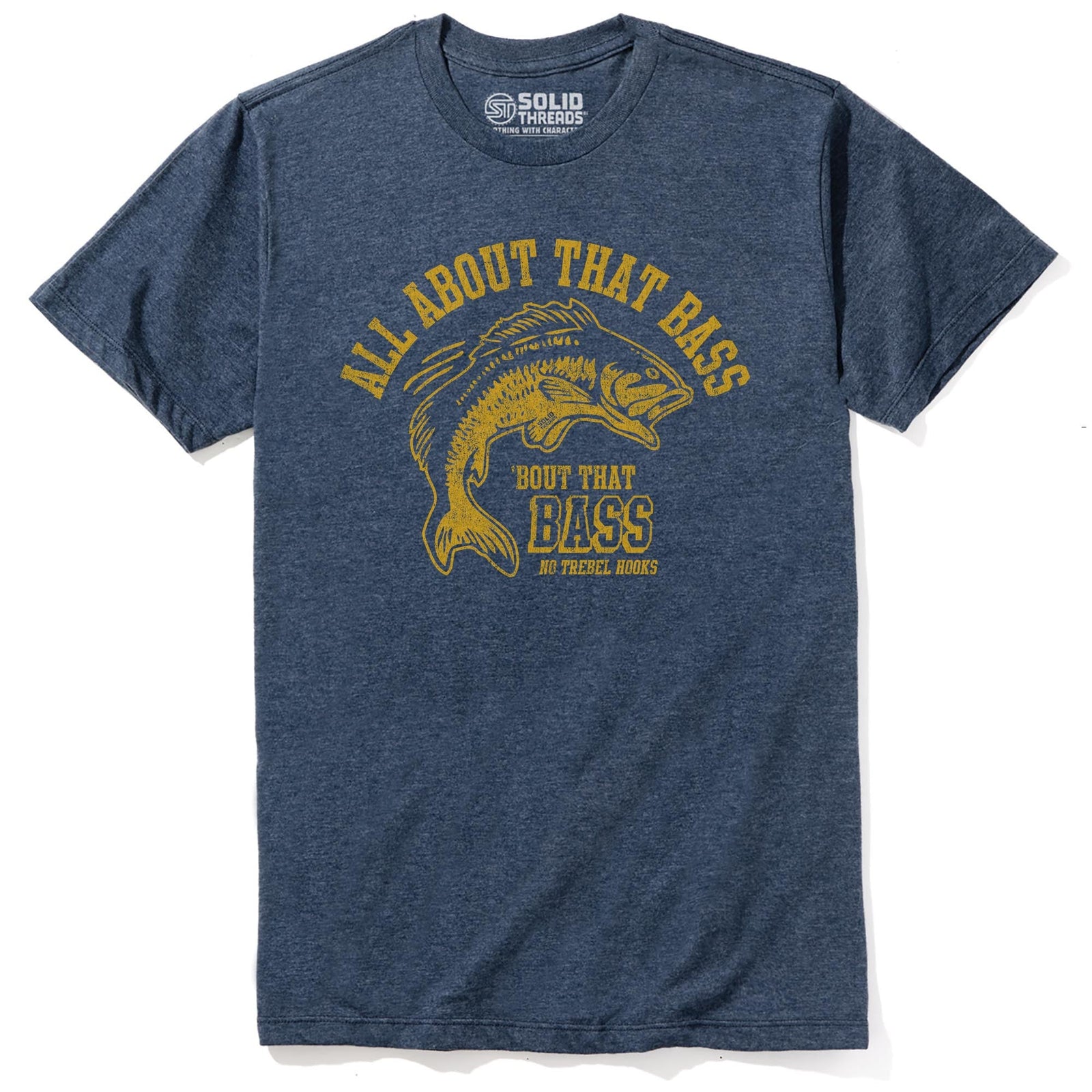 All About That Bass Vintage Staple T-shirt in Navy Heather - Front View