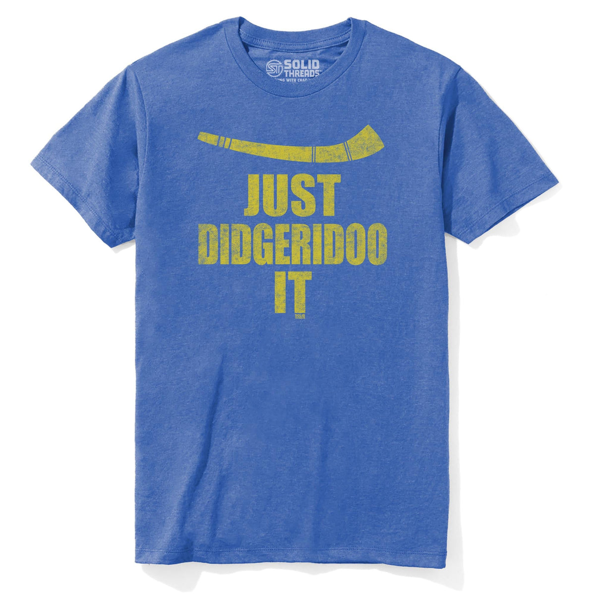 Just Didgeridoo It Vintage Staple T-shirt in Royal Heather - Front View