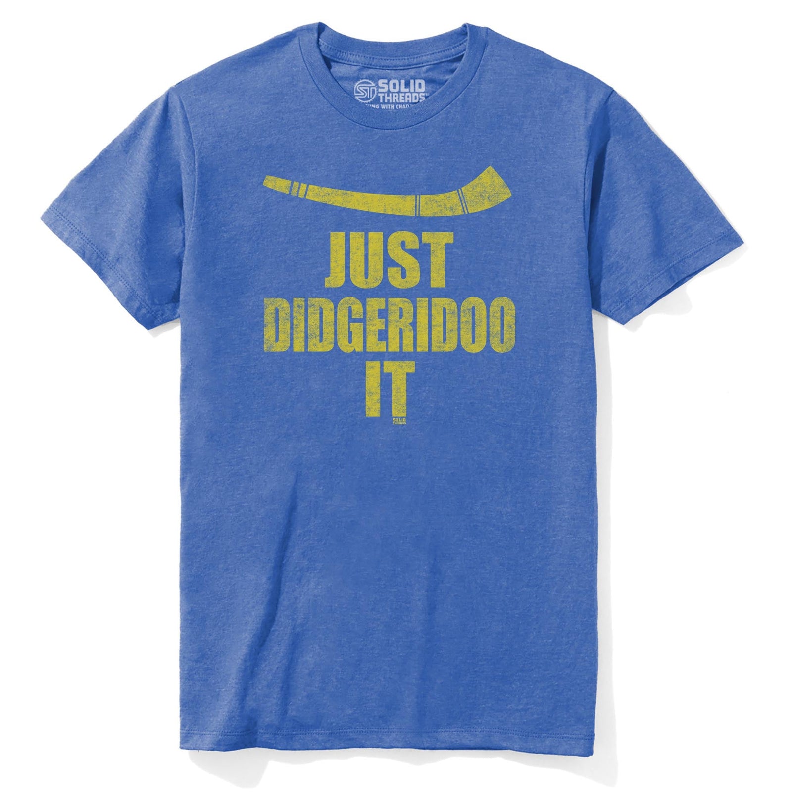 Just Didgeridoo It Vintage Staple T-shirt in Royal Heather - Front View