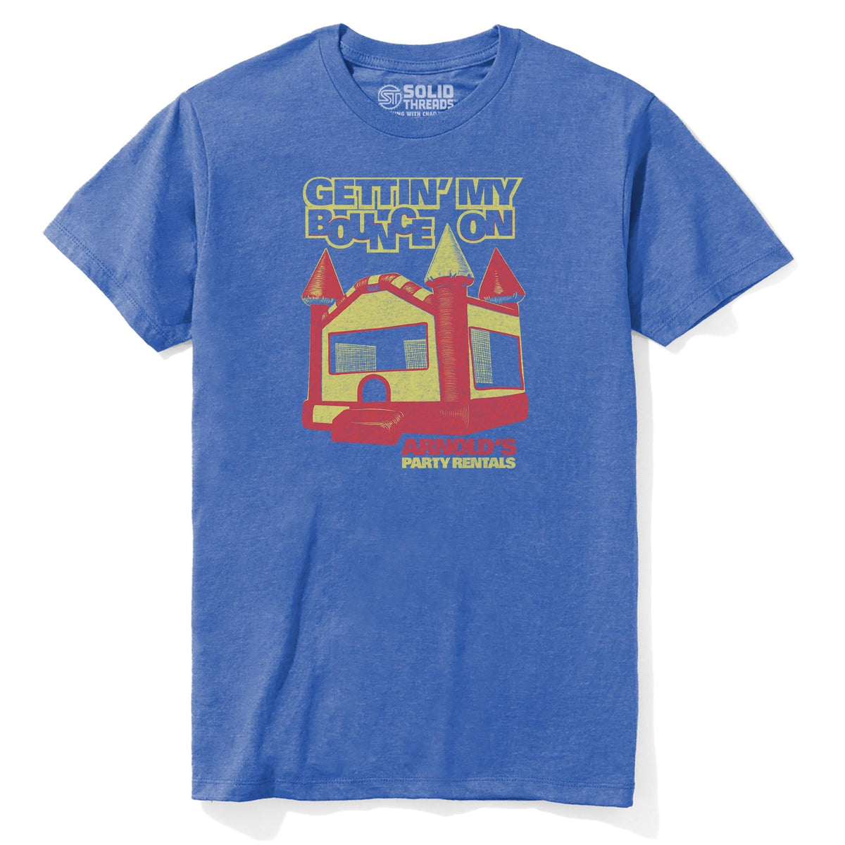 Gettin My Bounce On Vintage Staple T-shirt in Royal Heather - Front View