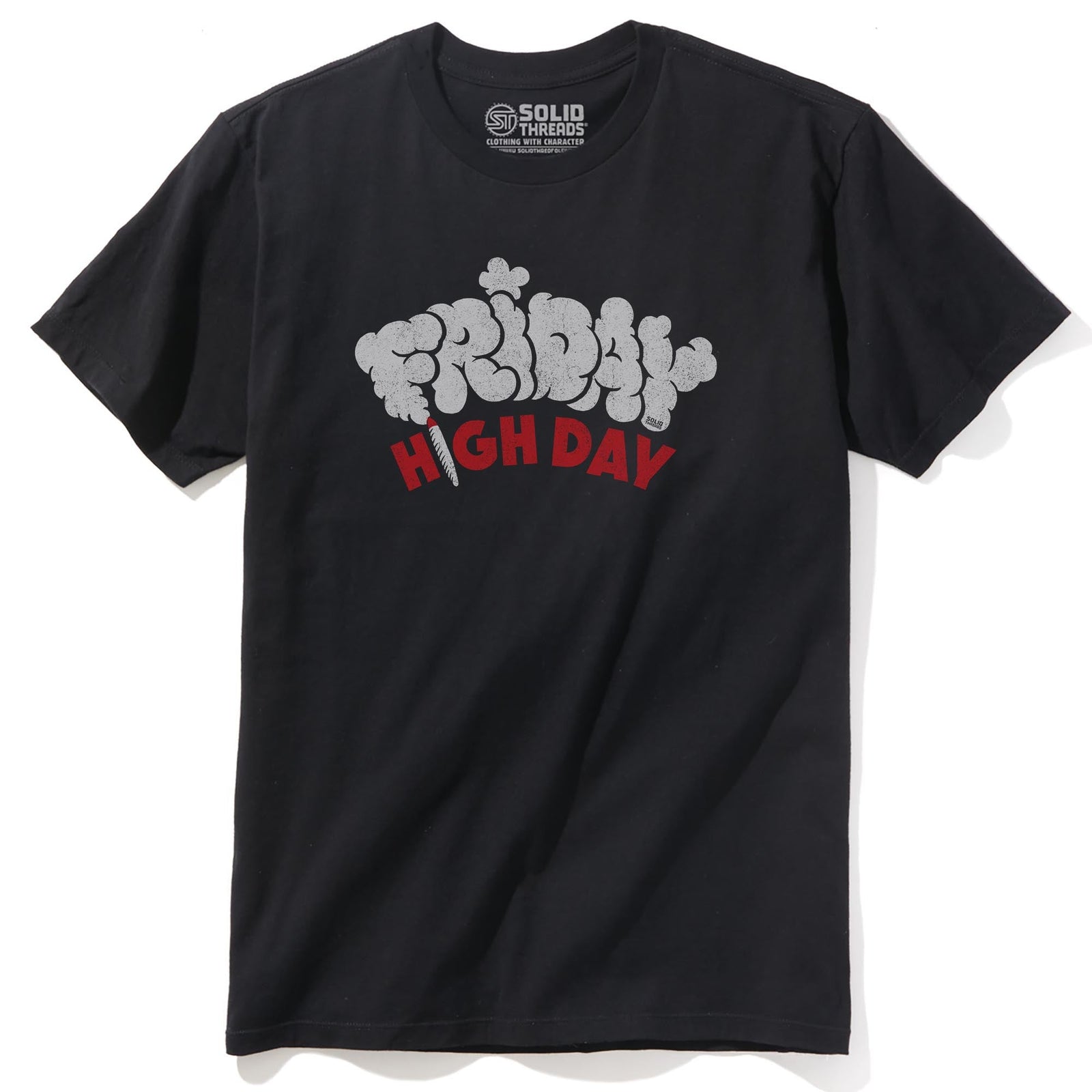Friday High Day Funny Staple T-shirt in Black - Front View