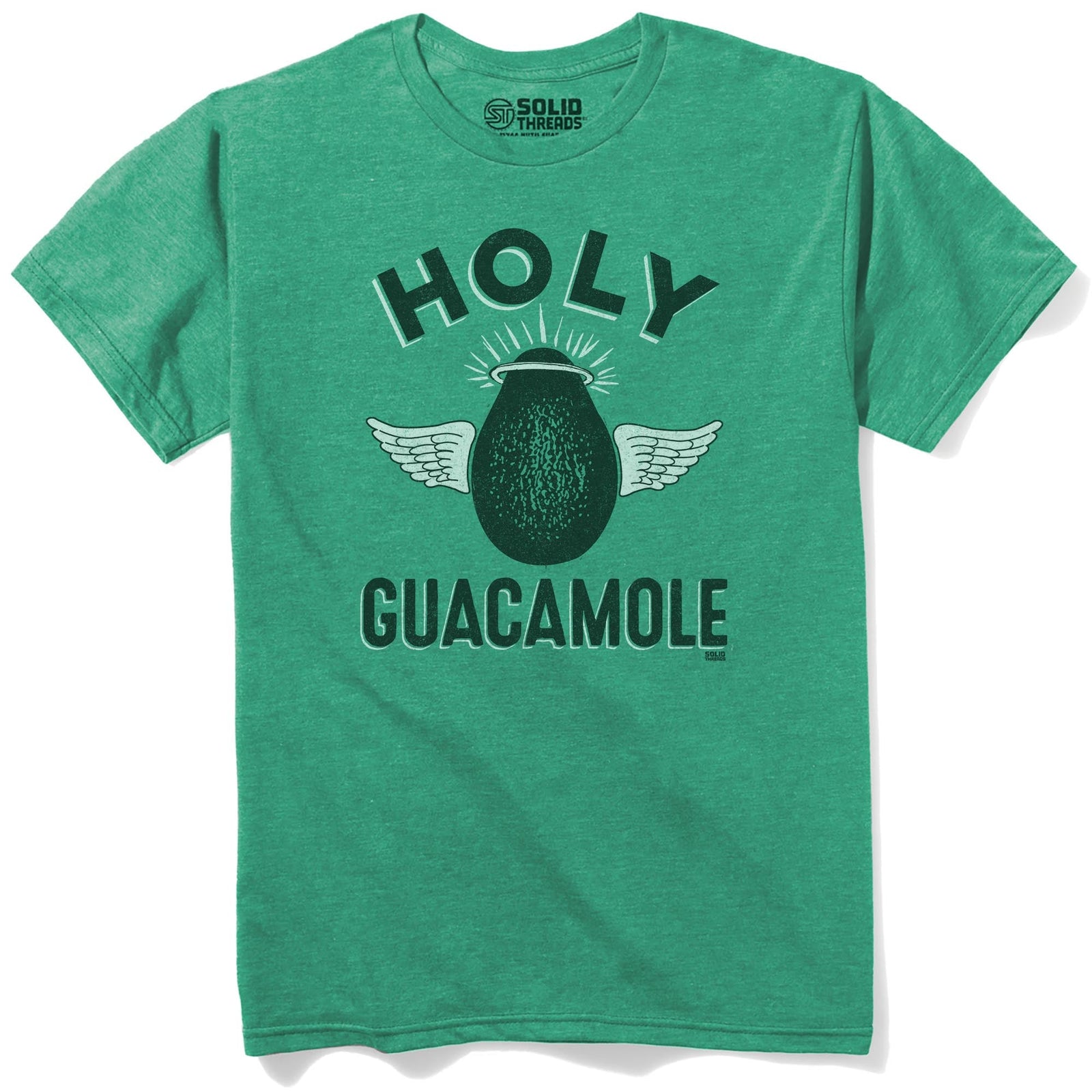Holy Guacamole Vintage Staple T-shirt in Kelly Heather - Front View