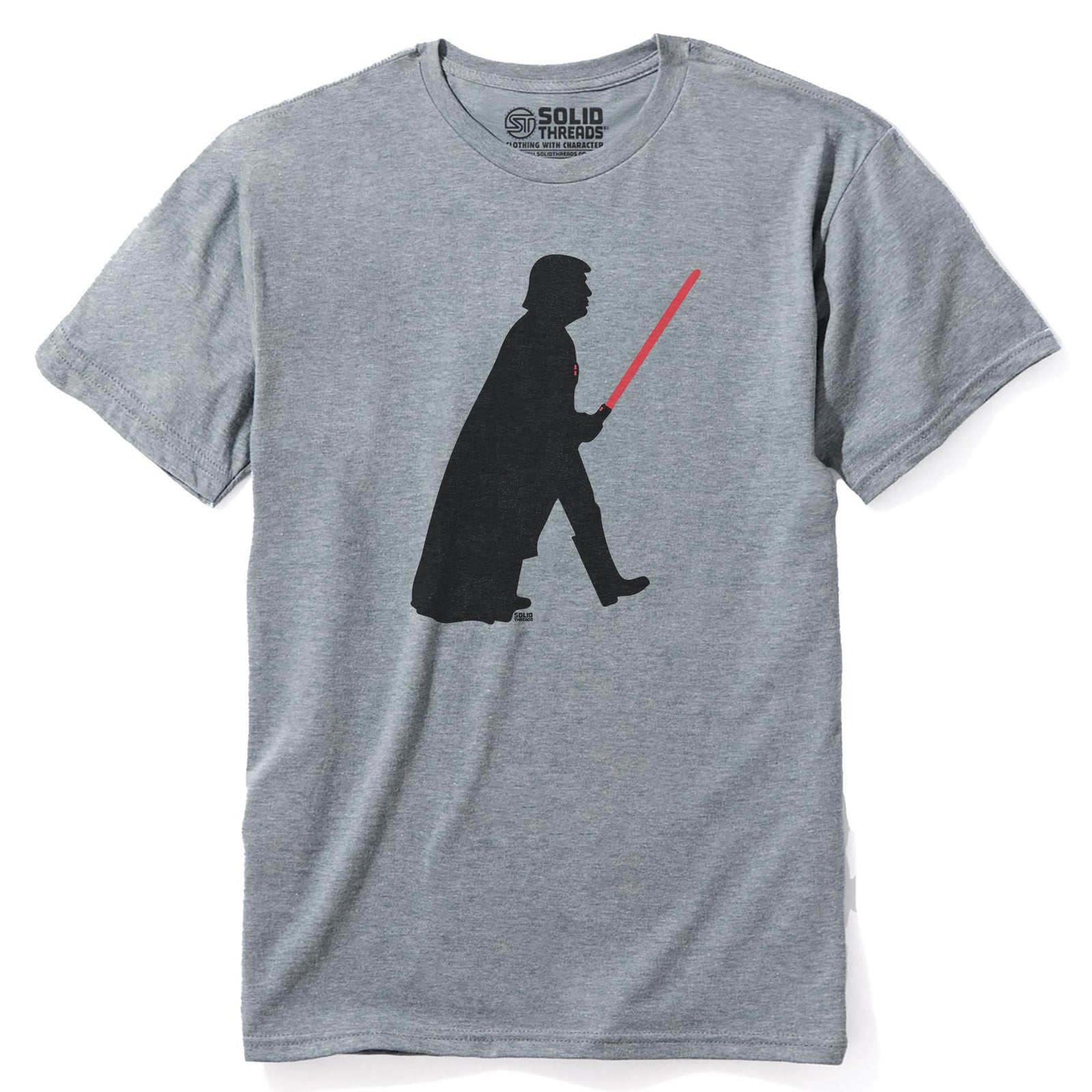 Trump Vader Vintage Staple T-shirt in Ash Heather - Front View