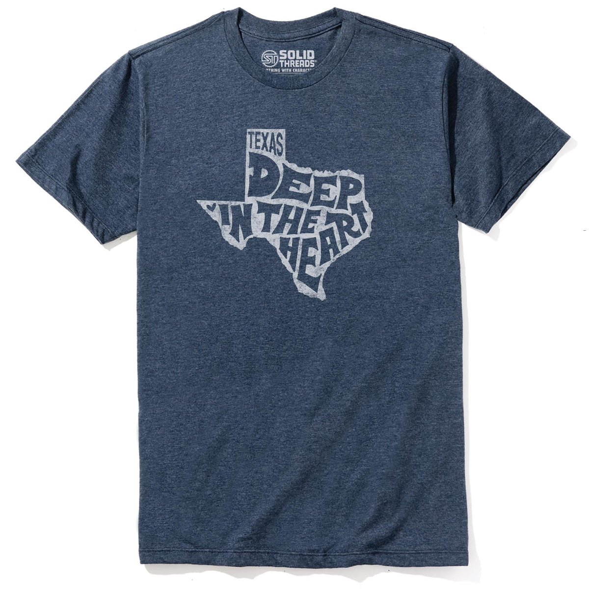 Deep In The Heart Of Texas Cool Staple T-shirt in Navy Heather - Front View
