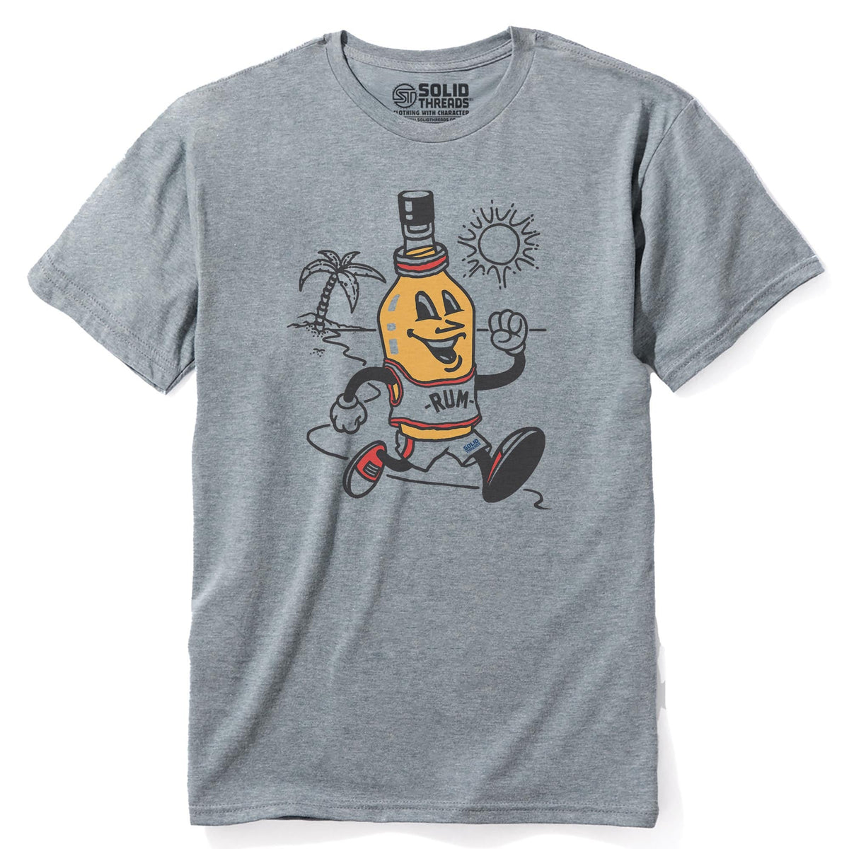 Rum Runner Vintage Staple T-shirt in Ash Heather - Front View