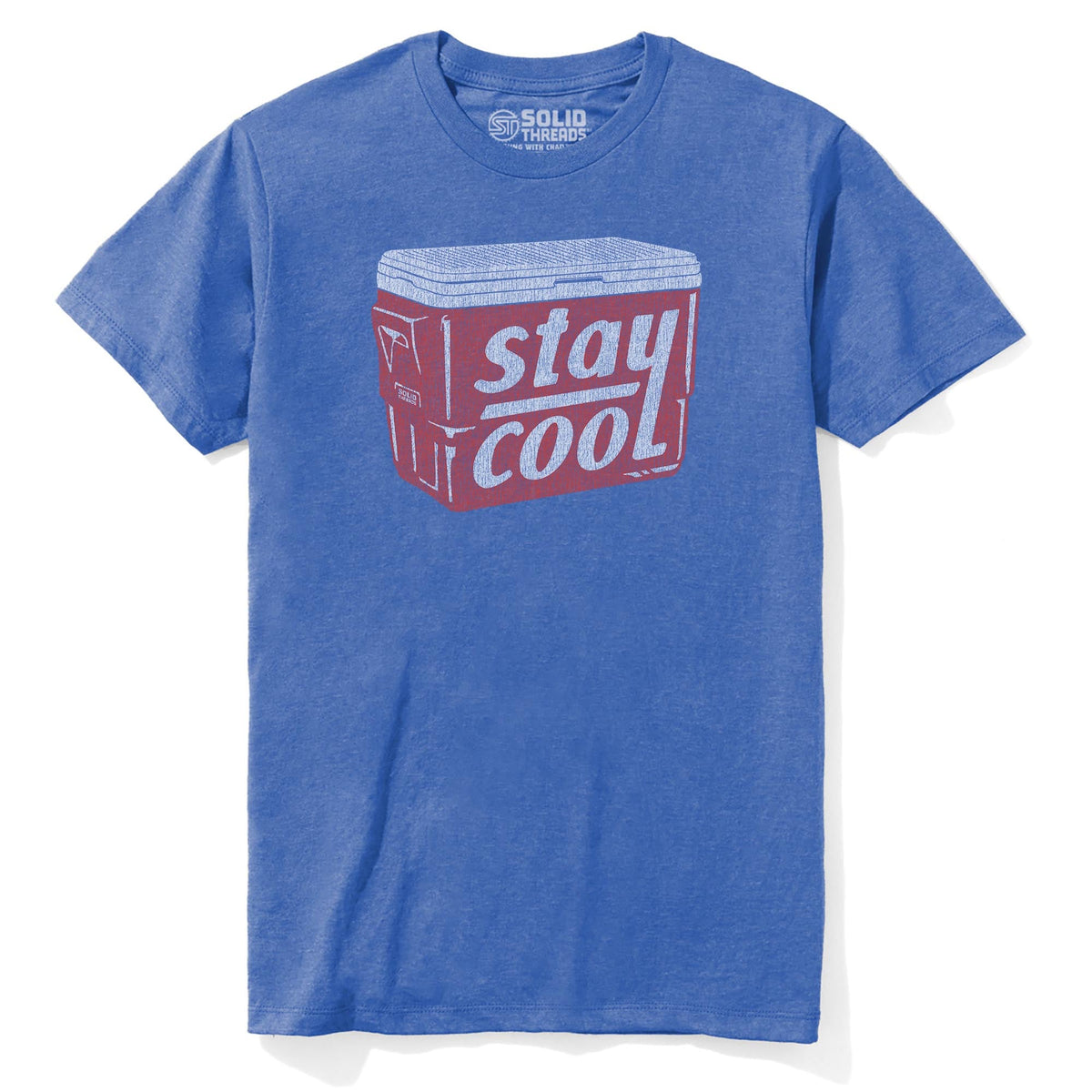 Stay Cool Vintage Staple T-shirt in Royal Heather - Front View