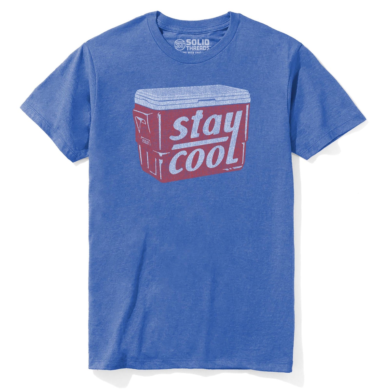 Stay Cool Vintage Staple T-shirt in Royal Heather - Front View
