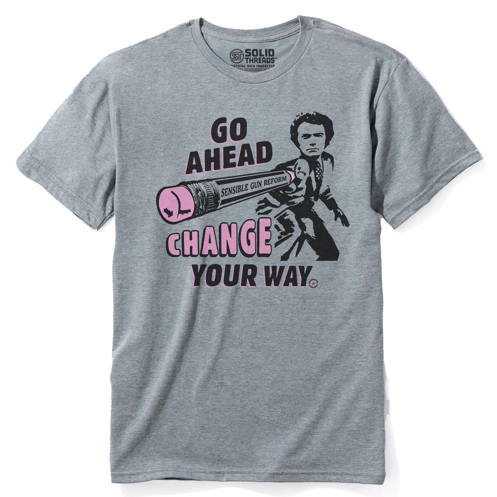 Change Your Way | Supports Gun Reform Legislation Cool Staple T-shirt in Ash Heather - Front View