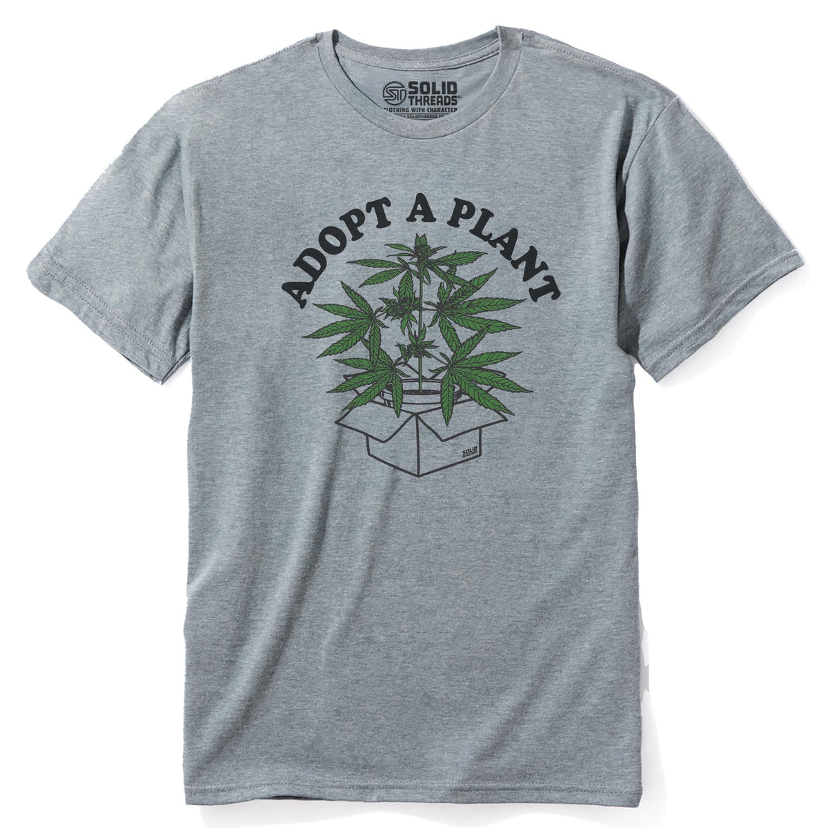 Adopt A Plant Vintage Staple T-shirt in Ash Heather - Front View