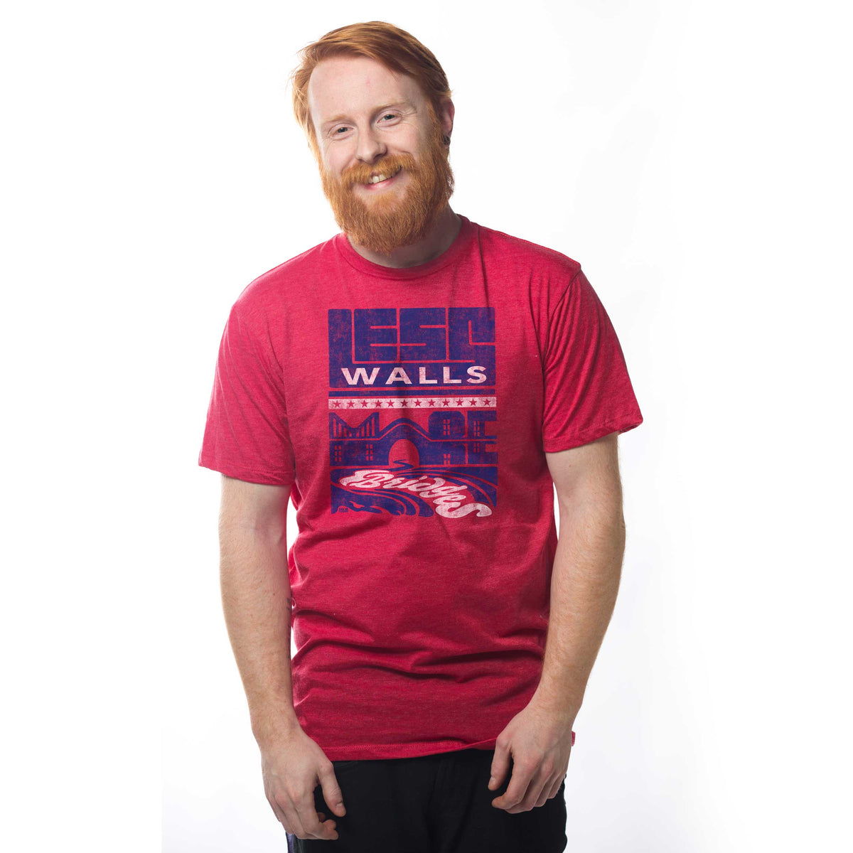 Less Walls Vintage Inspired T-Shirt on Model | SOLID THREADS