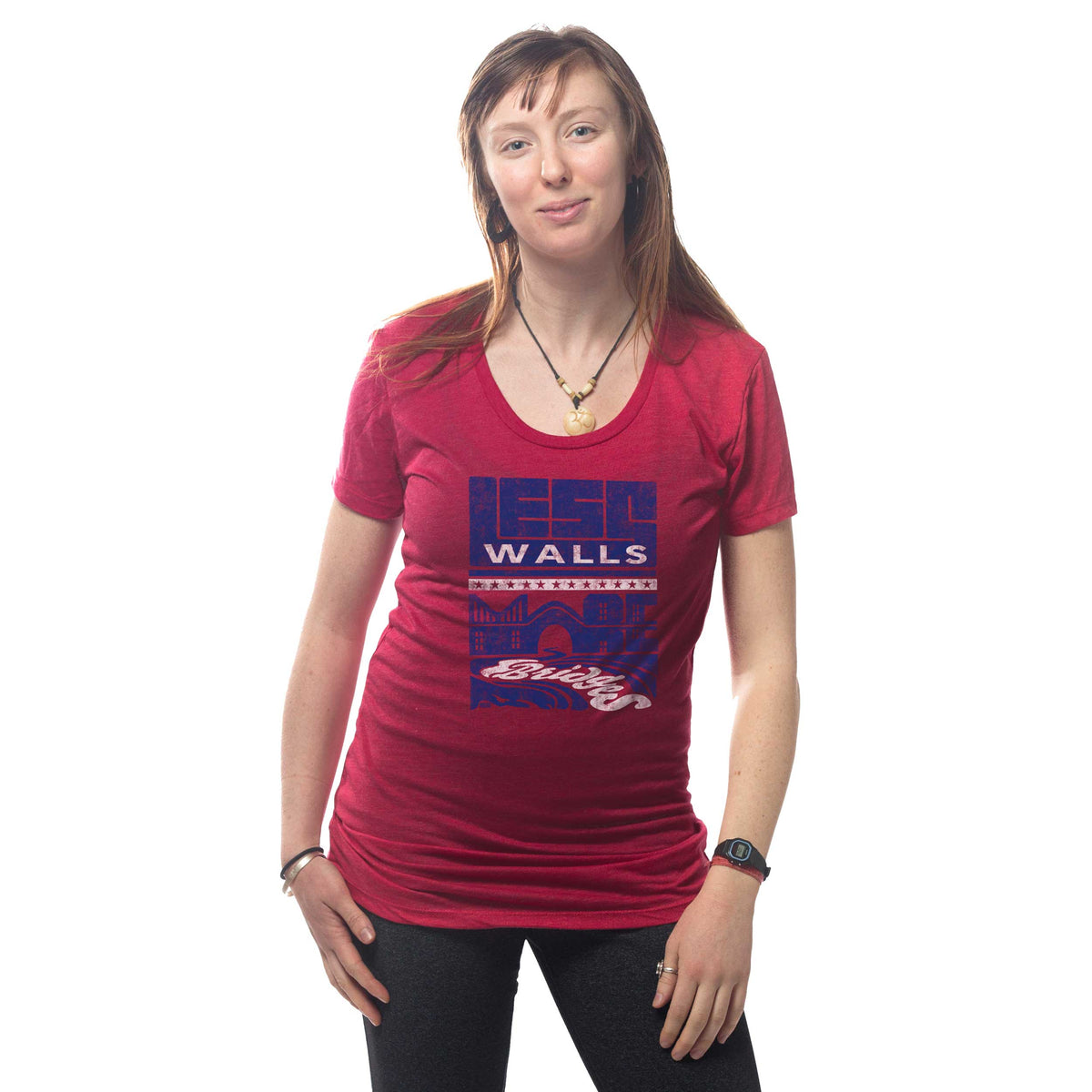 Women's Less Walls Vintage Inspired T-Shirt on Model | SOLID THREADS