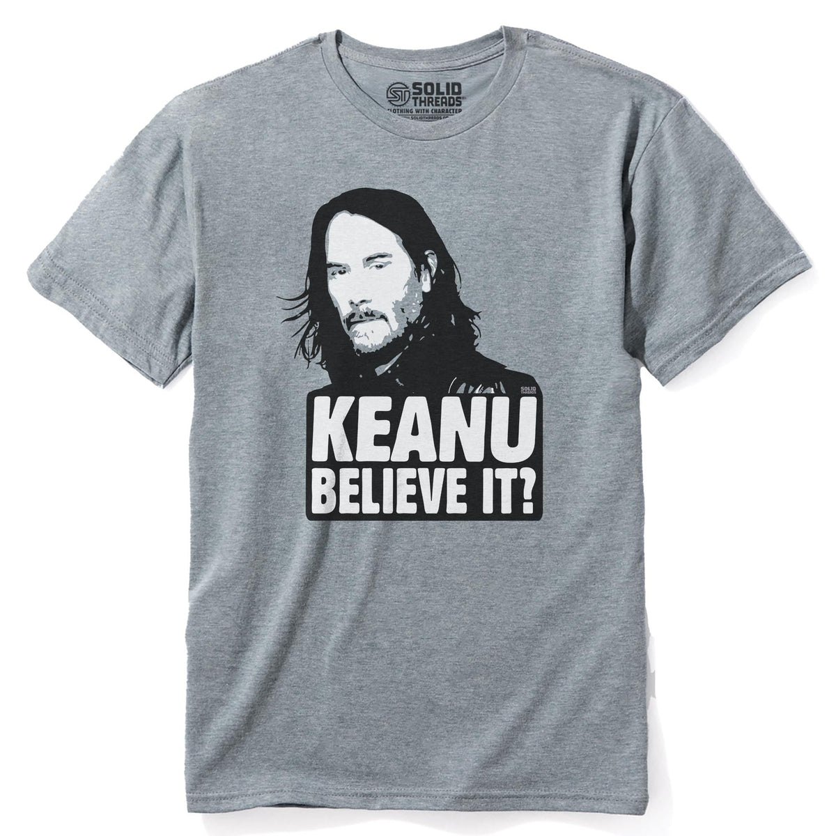Keanu Believe It? Vintage Staple T-shirt in Ash Heather - Front View