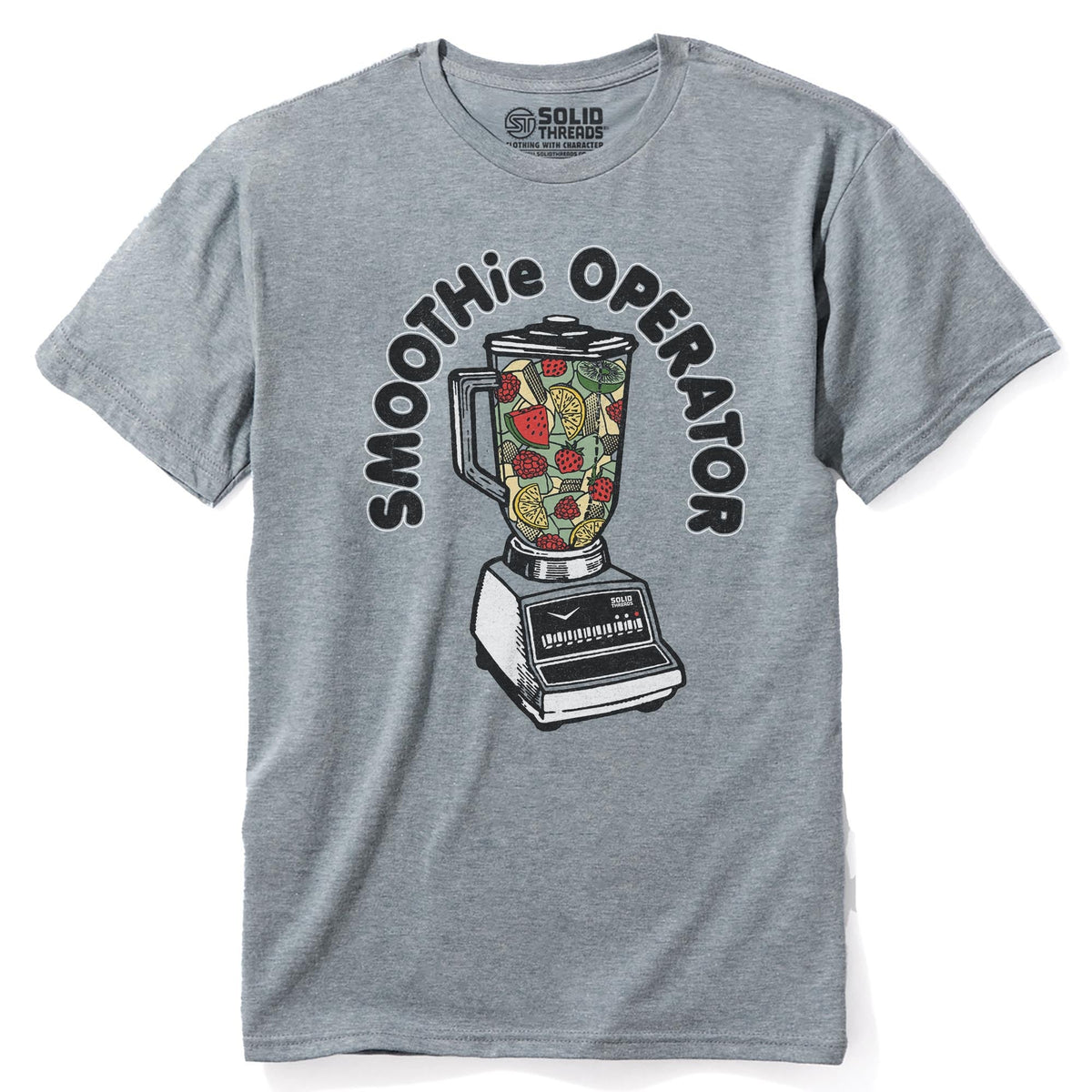 Smoothie Operator Vintage Staple T-shirt in Ash Heather - Front View