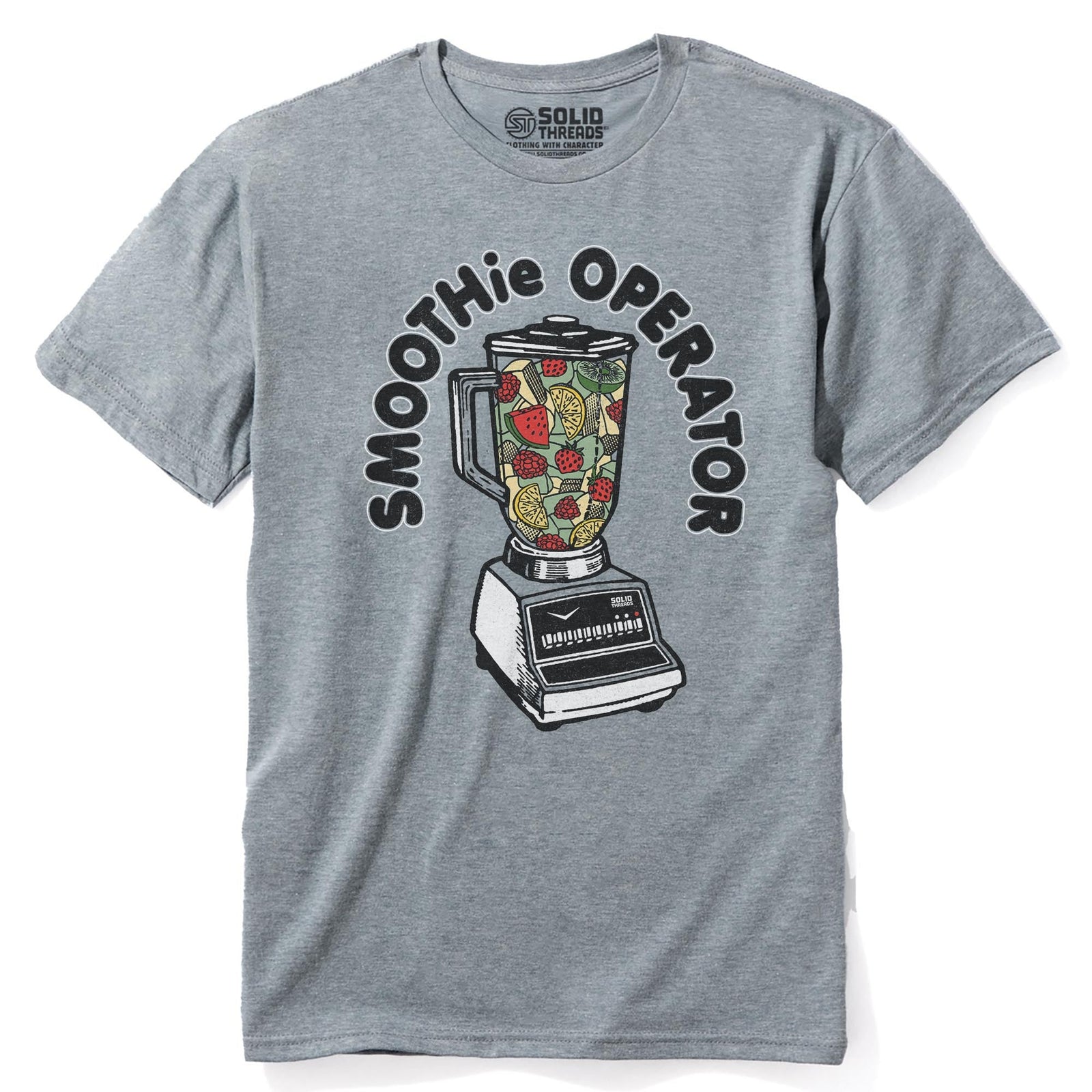 Smoothie Operator Vintage Staple T-shirt in Ash Heather - Front View
