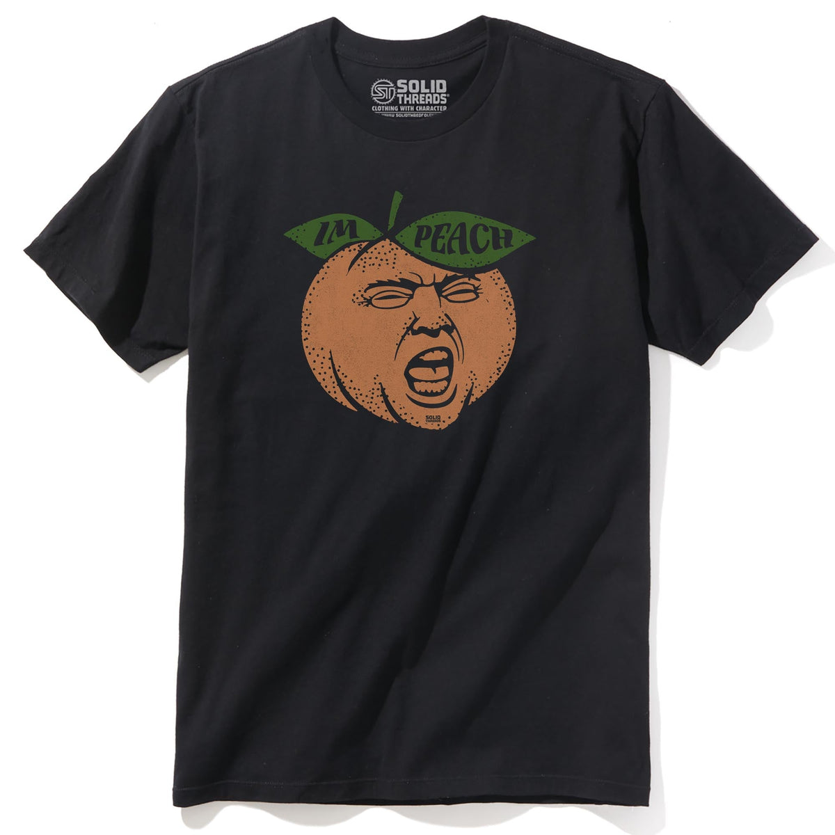 Trump Peach Vintage Staple T-shirt in Black - Front View