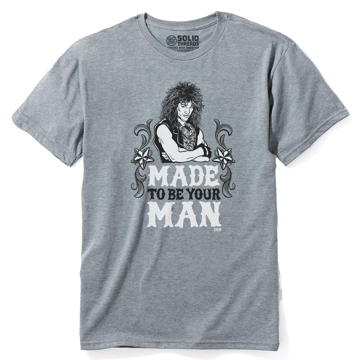 Made To Be Your Man Cool Staple T-shirt in Ash Heather - Front View