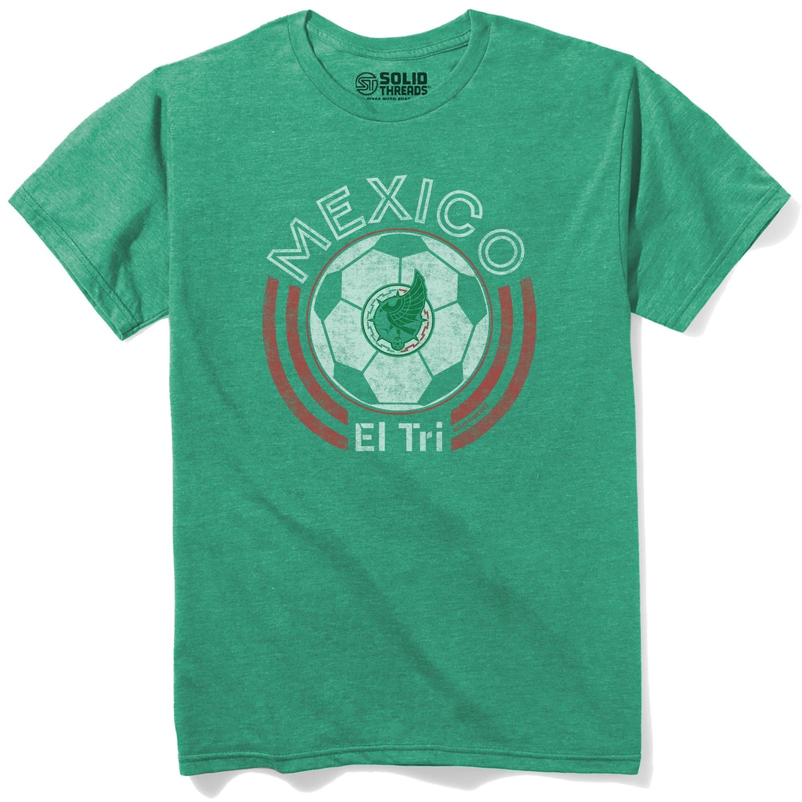 Mexico National Soccer Team Cool Staple T-shirt in Kelly Heather - Front View