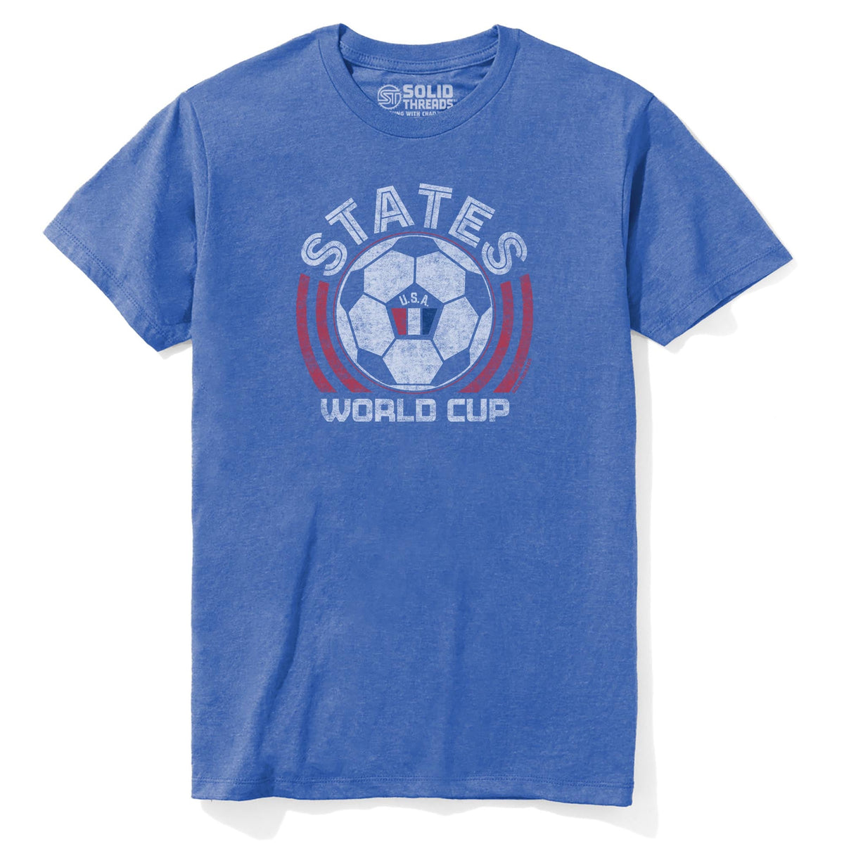 Us National Soccer Team Cool Staple T-shirt in Royal Heather - Front View