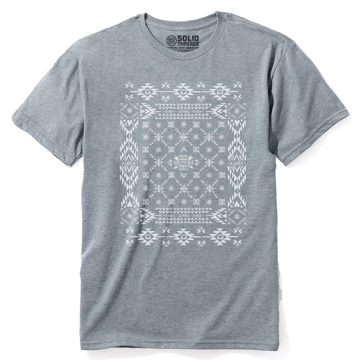 Mosaic Of Love Cool Staple T-shirt in Ash Heather - Front View