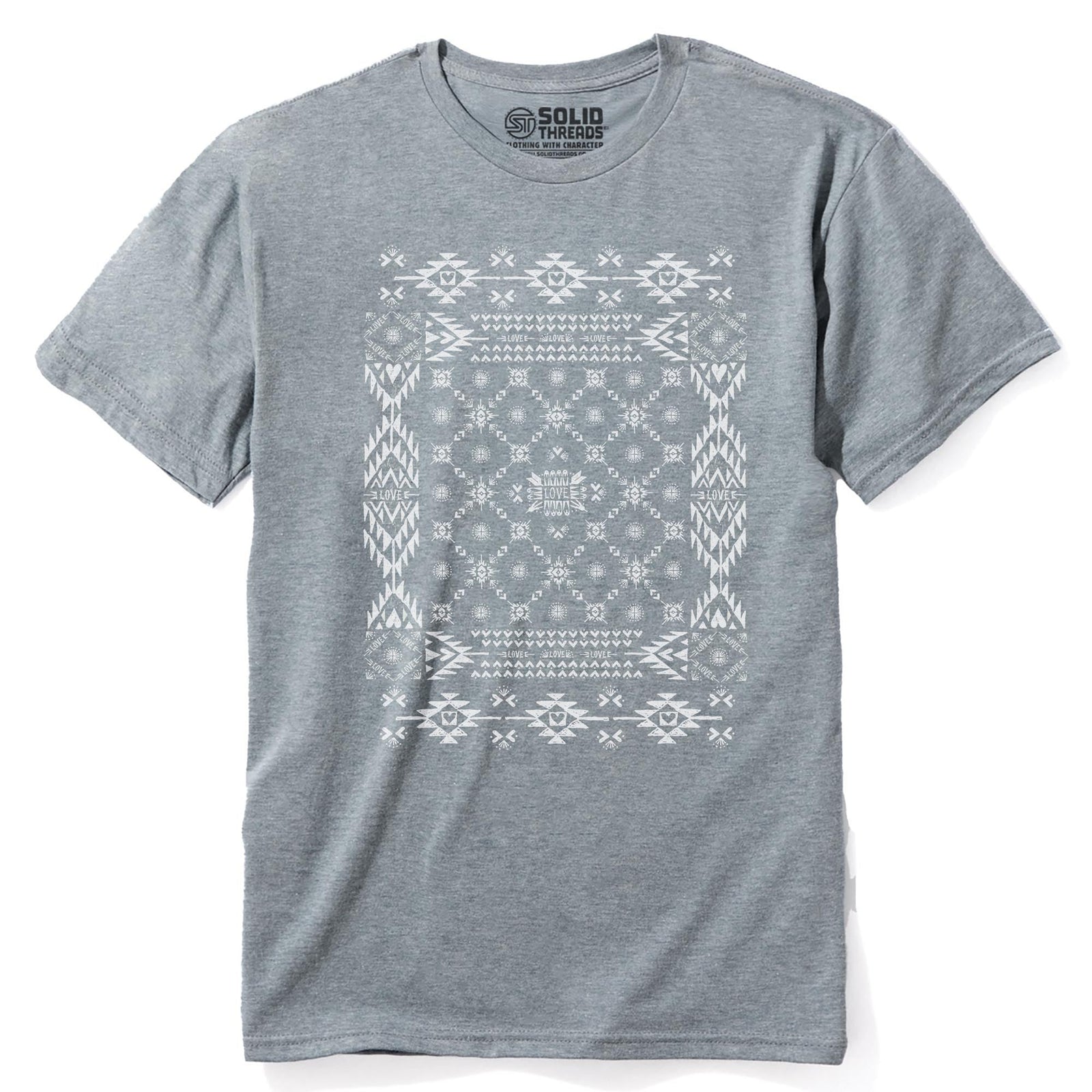 Mosaic Of Love Cool Staple T-shirt in Ash Heather - Front View