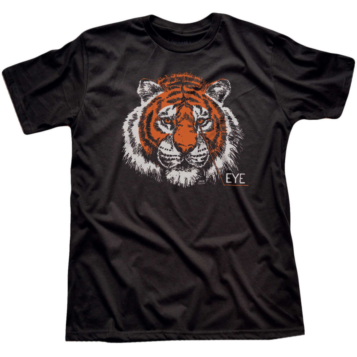 Men&#39;s Eye Of The Tiger Vintage Graphic T Shirt | Cool Big Cat Rocky Tee | Solid Threads